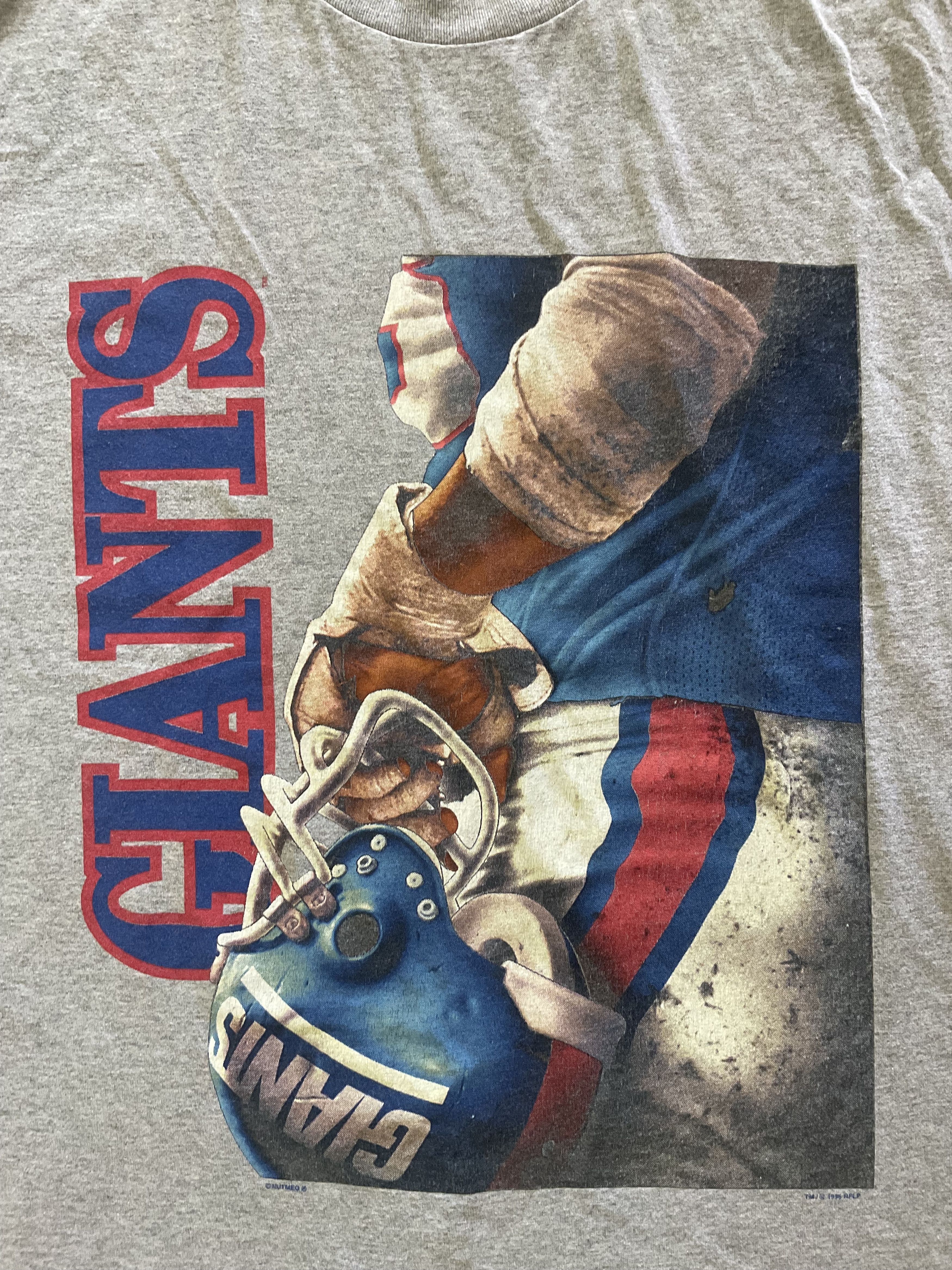 NFL Vintage 1996 NFL New York Giants T-Shirt by Nutmeg Fits XXL Size US XXL / EU 58 / 5 - 2 Thumbnail
