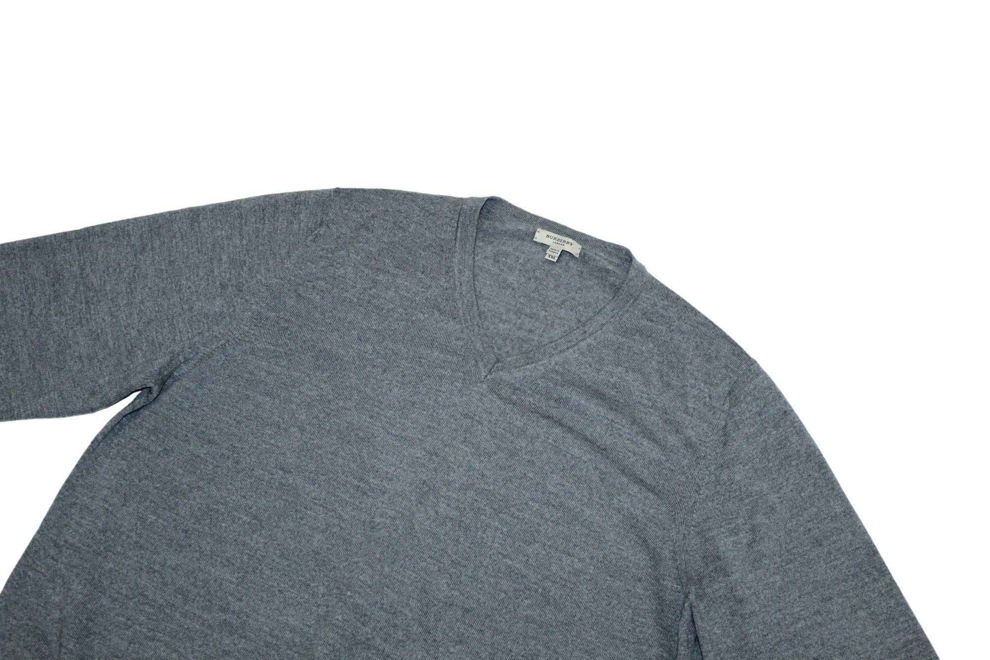 Burberry Burberry London Classic Logo Embroidery V-neck Wool Jumper Size US XXL / EU 58 / 5 - 2 Thumbnail
