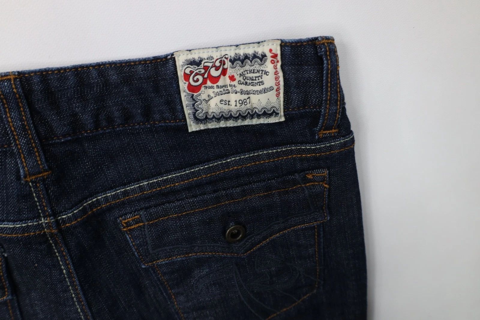 Vintage Vintage Y2K Streetwear Flared Wide Leg Denim Jeans Indigo Size 28" / US 6 / IT 42 - 13 Thumbnail