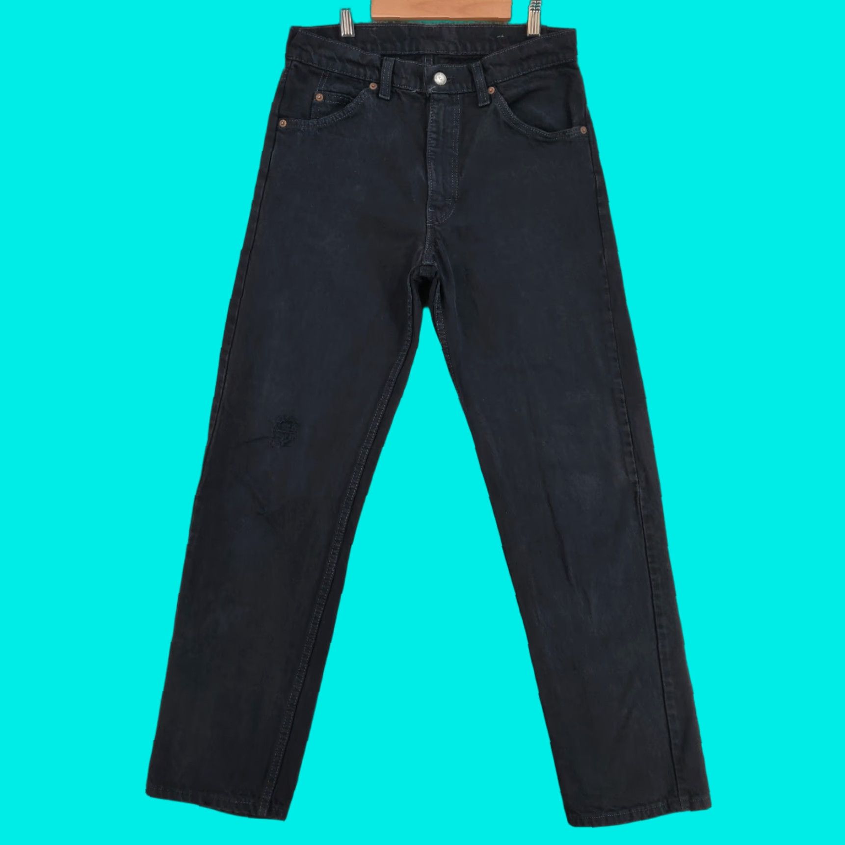 Levi's VINTAGE Levi's 501 Jeans Mens 29x29 Black Denim Button Fly USA 70s Size US 29 - 1 Thumbnail