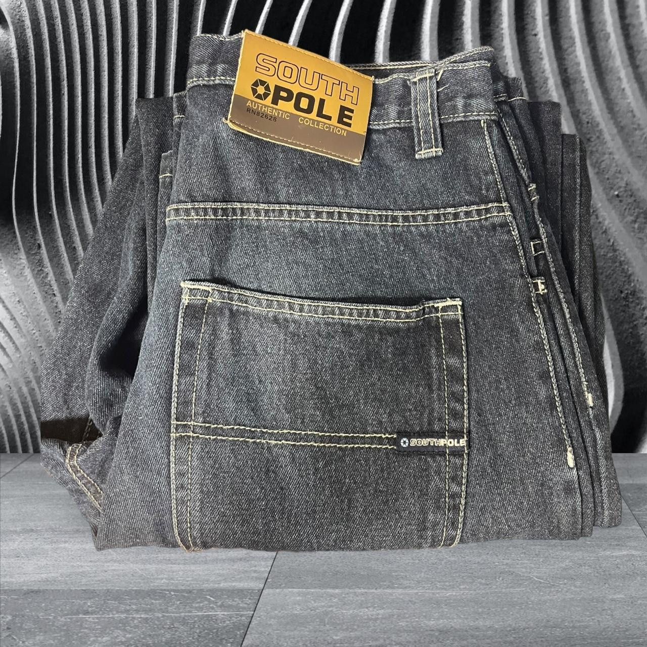 Vintage Y2K Dark Blue Southpole Baggy Wide Leg Jeans