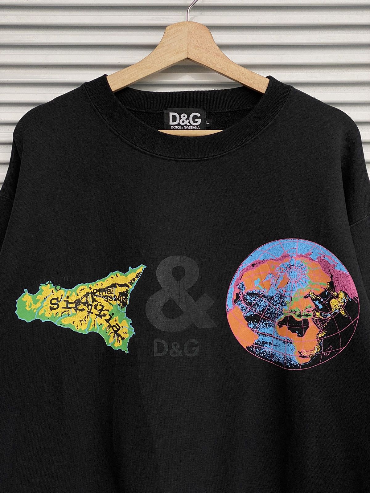 Dolce & Gabbana Vintage Dolce & Gabbana Sicilia Worldwide Crewneck Size US L / EU 52-54 / 3 - 2 Thumbnail