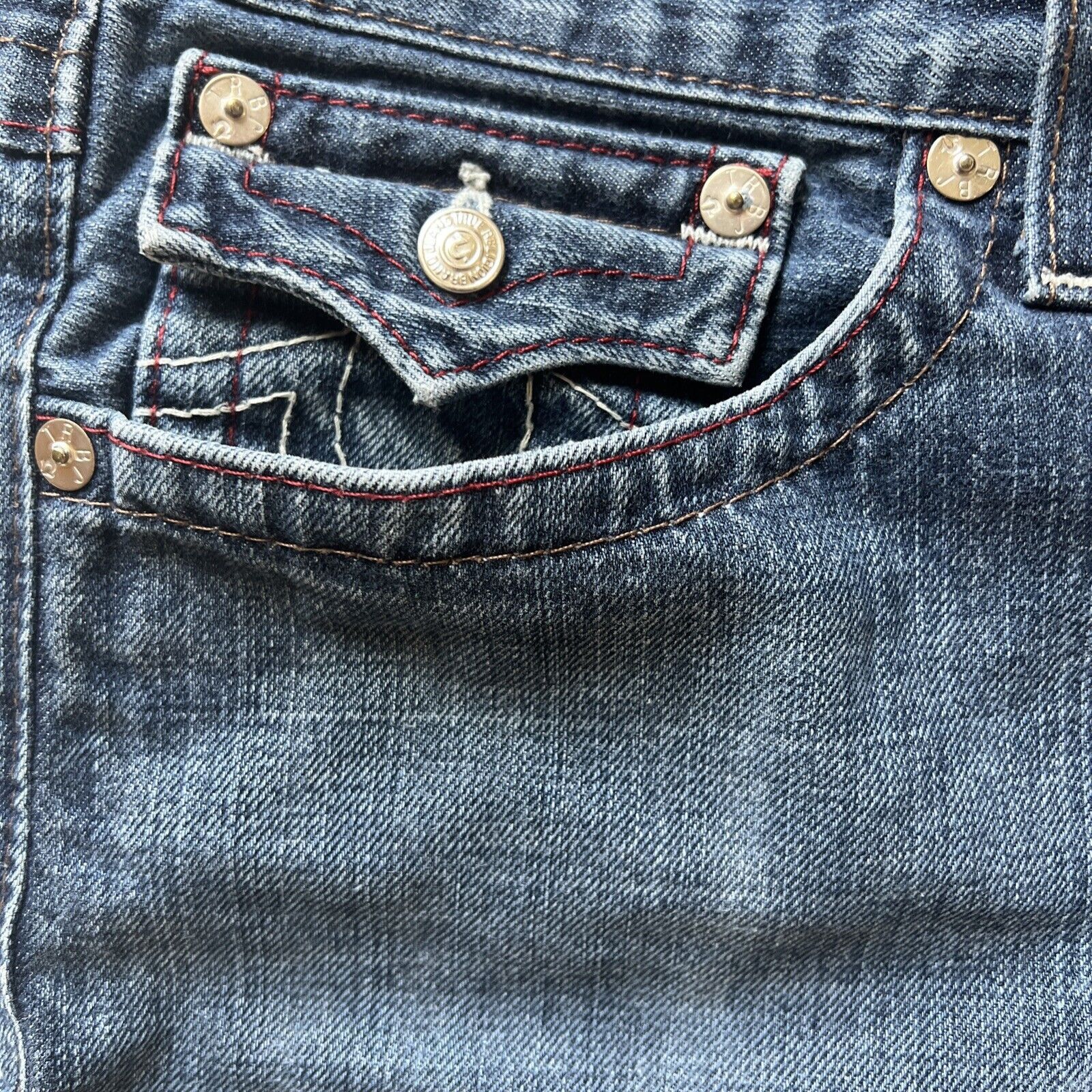 True Religion True Religion Jeans Men 33x27 Straight Leg Blue Denim Size US 33 - 2 Thumbnail