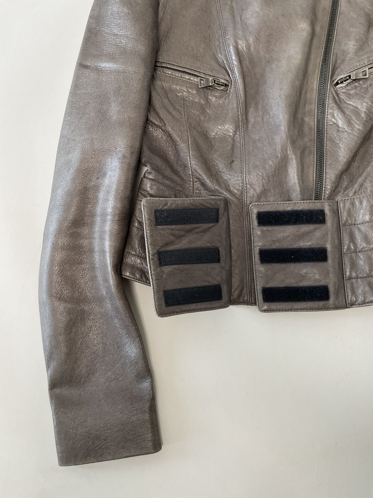 Prada Prada Leather Jacket with velcro straps Size S / US 4 / IT 40 - 5 Thumbnail