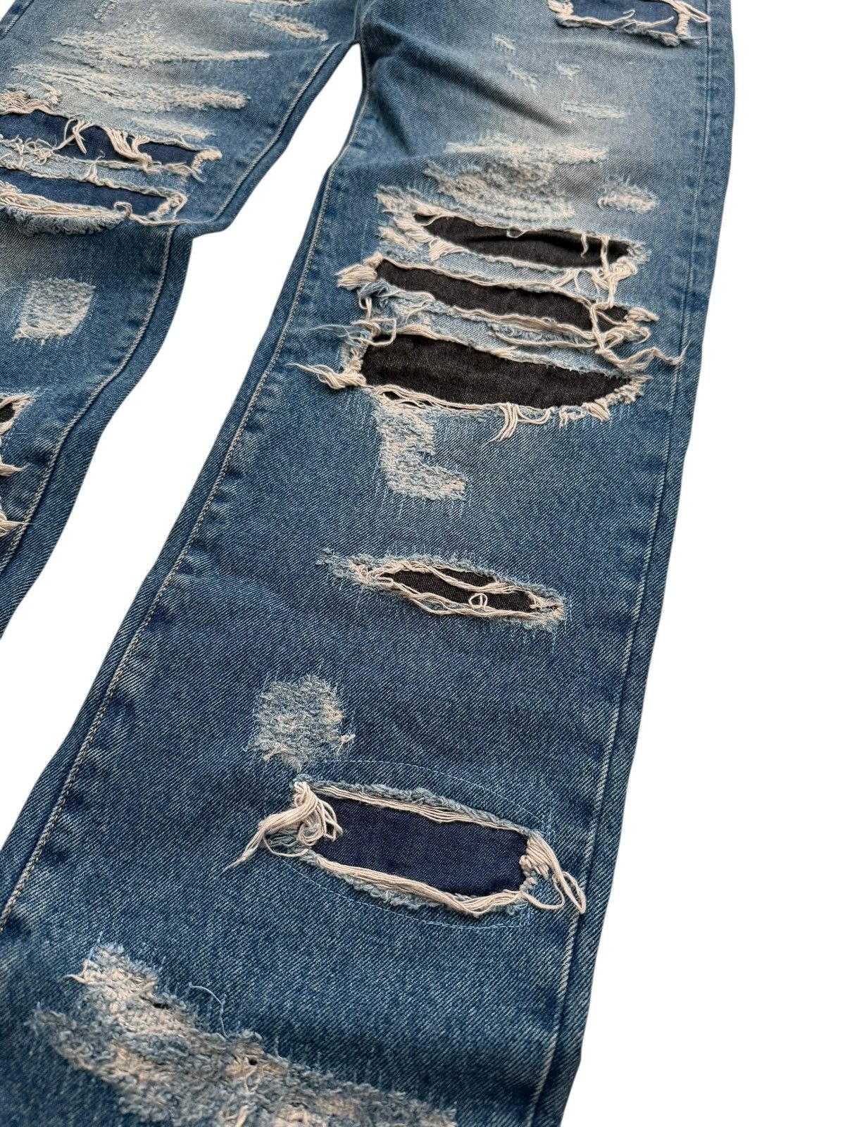 424 2024 Destroyed Distressed Patch Denim Size US 30 / EU 46 - 3 Thumbnail