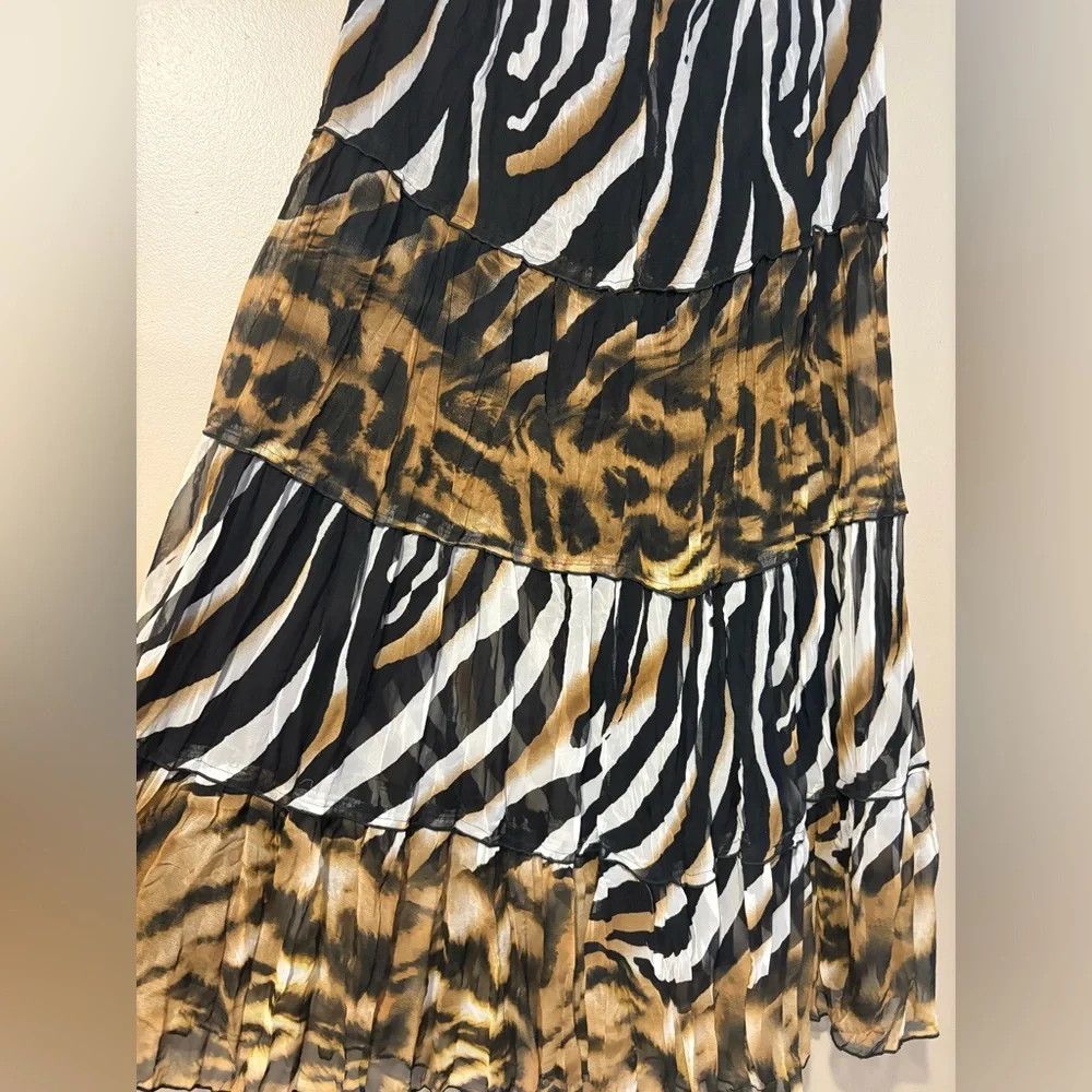 Vintage maximalist y2k patchwork zebra maxi length flowy boho skirt Size 32" / US 10 / IT 46 - 5 Thumbnail