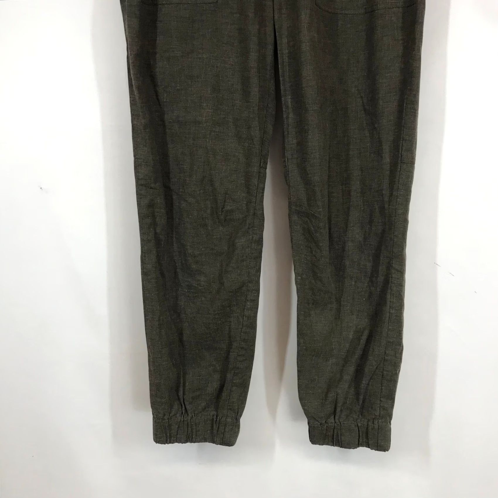 Prana prAna Mantra Jogger Pants Hemp Blend Elastic Waist Olive Green Womens Small Size 28" / US 6 / IT 42 - 3 Thumbnail