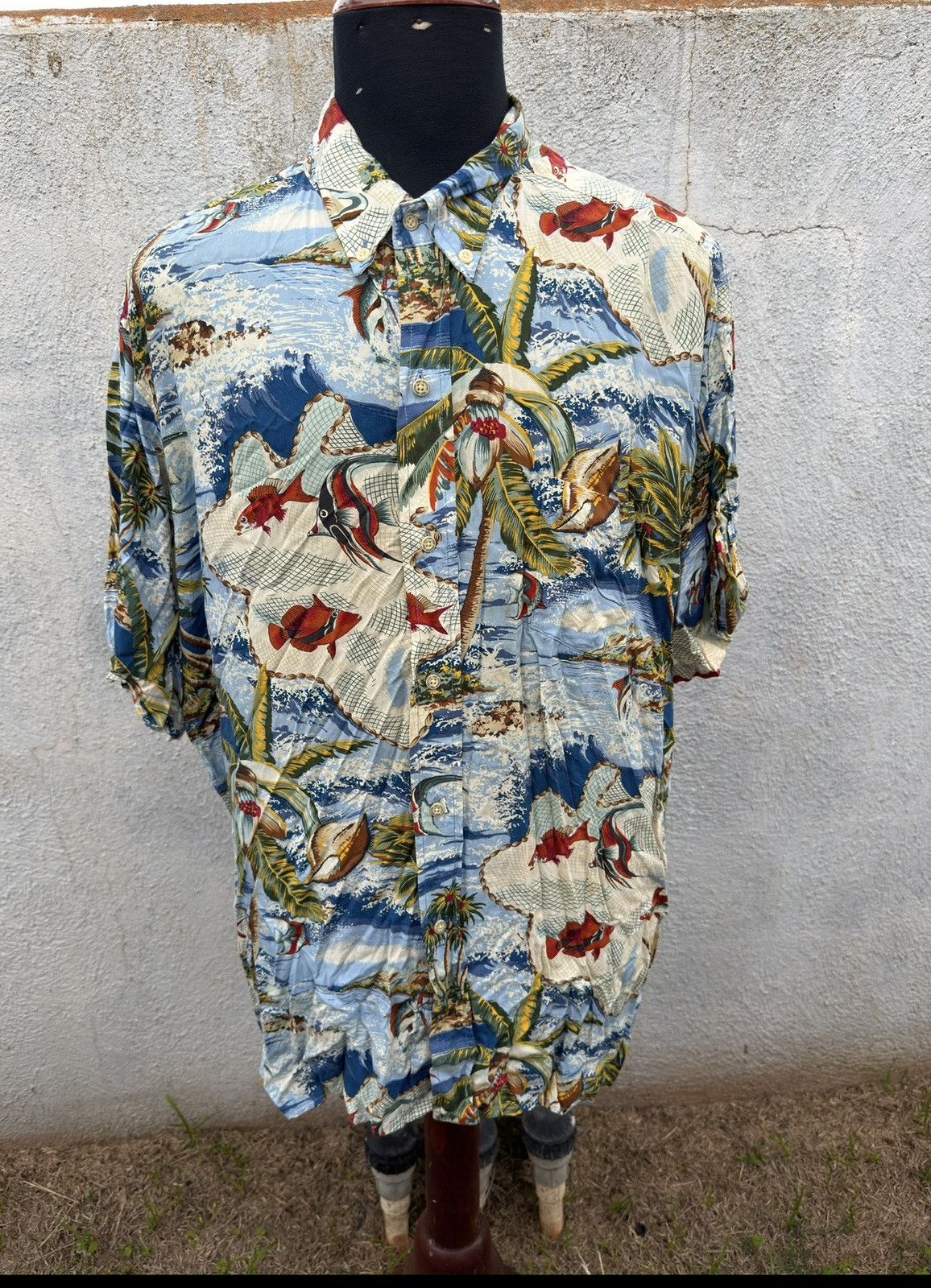 Reyn Spooner PreOwned Reyn Spooner 100% Rayon Multicolored Men's XXL Size US XXL / EU 58 / 5 - 1 Thumbnail