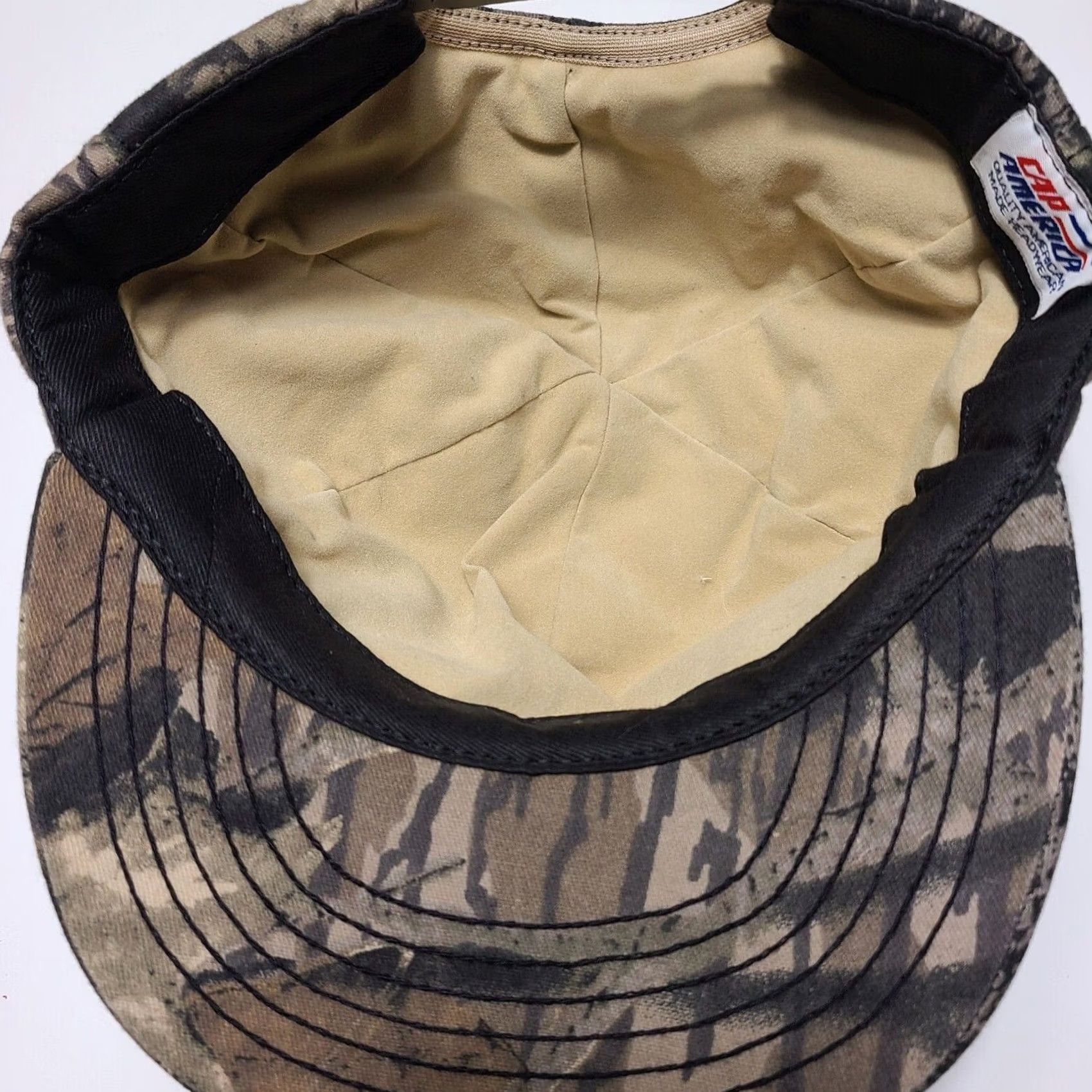 Vintage VINTAGE Cap America Camouflage Snapback Adjustable Brown USA Made Hat Cap 90's Size ONE SIZE - 4 Thumbnail