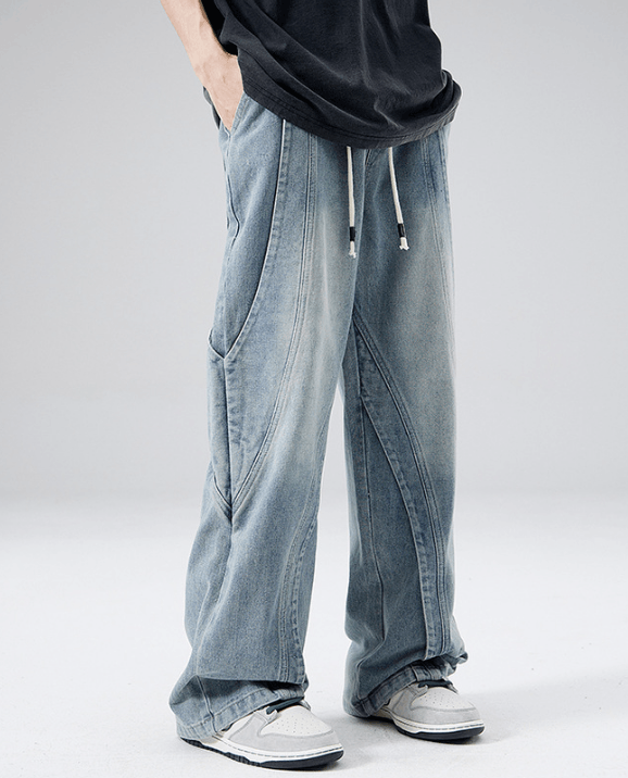 Japanese Brand × Jean Men's washed blue straight loose jeans y2k Size US 32 / EU 48 - 2 Thumbnail