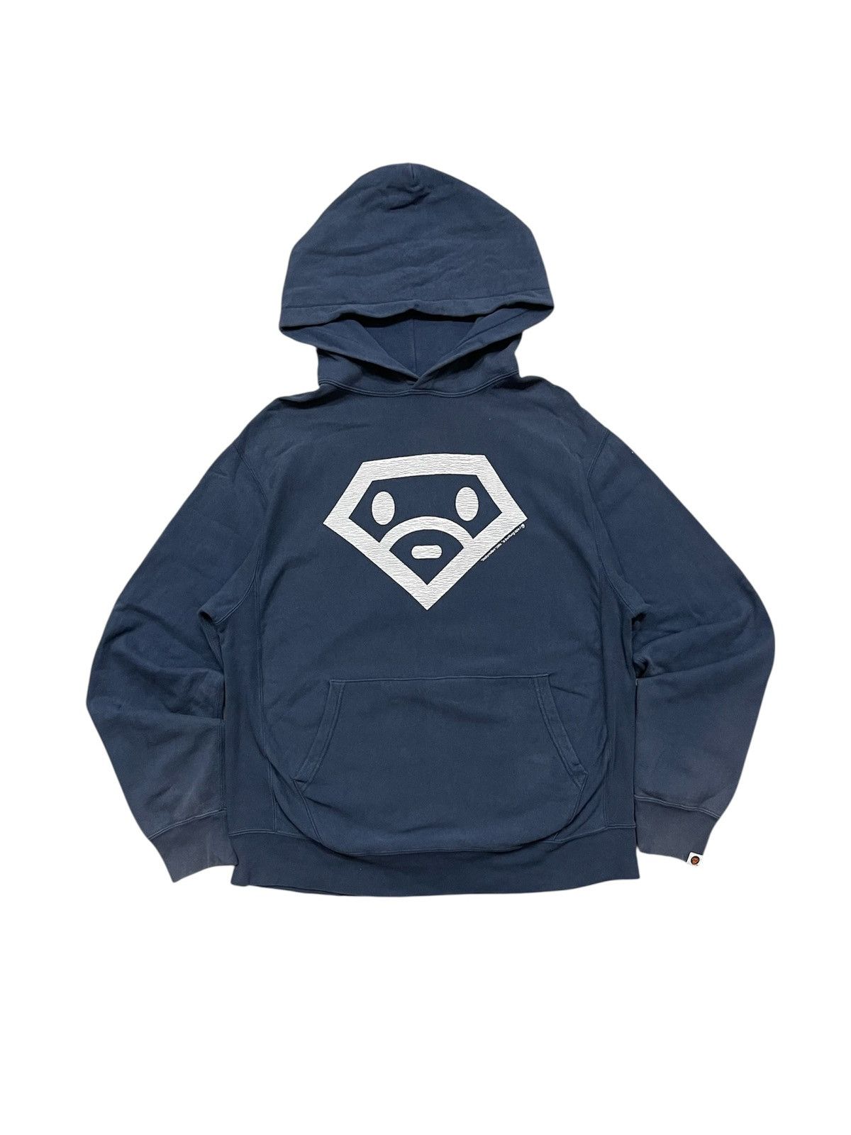 Bape 2004 BABY MILO BY A BATHING APE DIAMOND LOGO HOODIE FADED Size US M / EU 48-50 / 2 - 1 Thumbnail