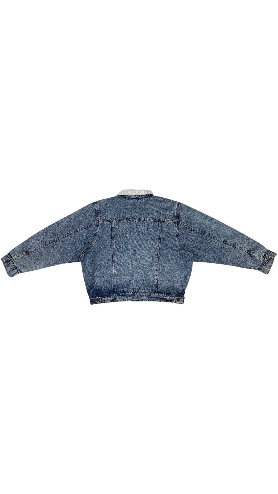 Vintage 🔥LASTDROP🔥 Vintage 90s Baggy Oversized Sherpa Denim Jacket Size US L / EU 52-54 / 3 - 2 Thumbnail