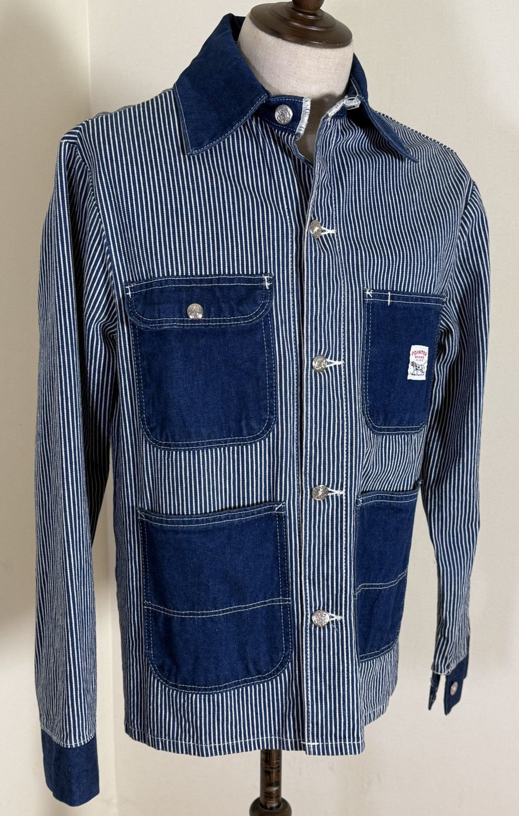 Pointer Brand Hickory Stripe Chore Jacket USA Size 36