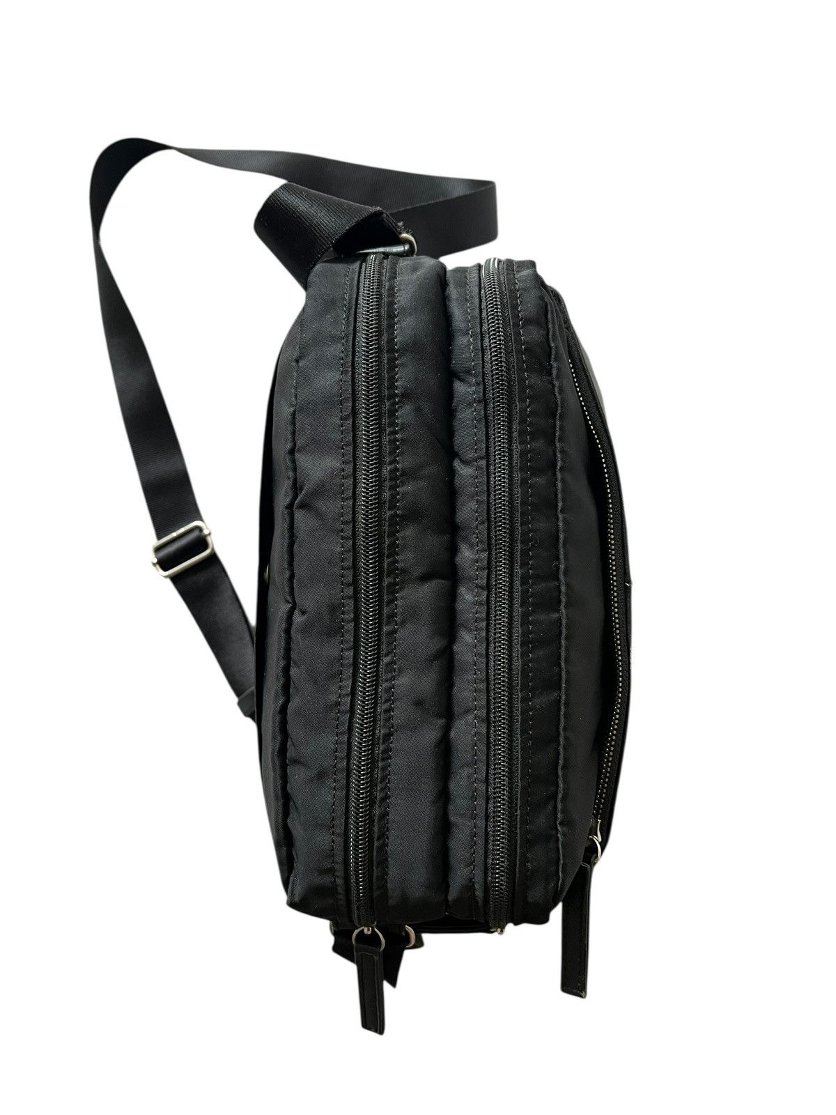 Yohji Yamamoto Yohji Yamamoto Nylon + Leather Sling Bag Size ONE SIZE - 3 Thumbnail