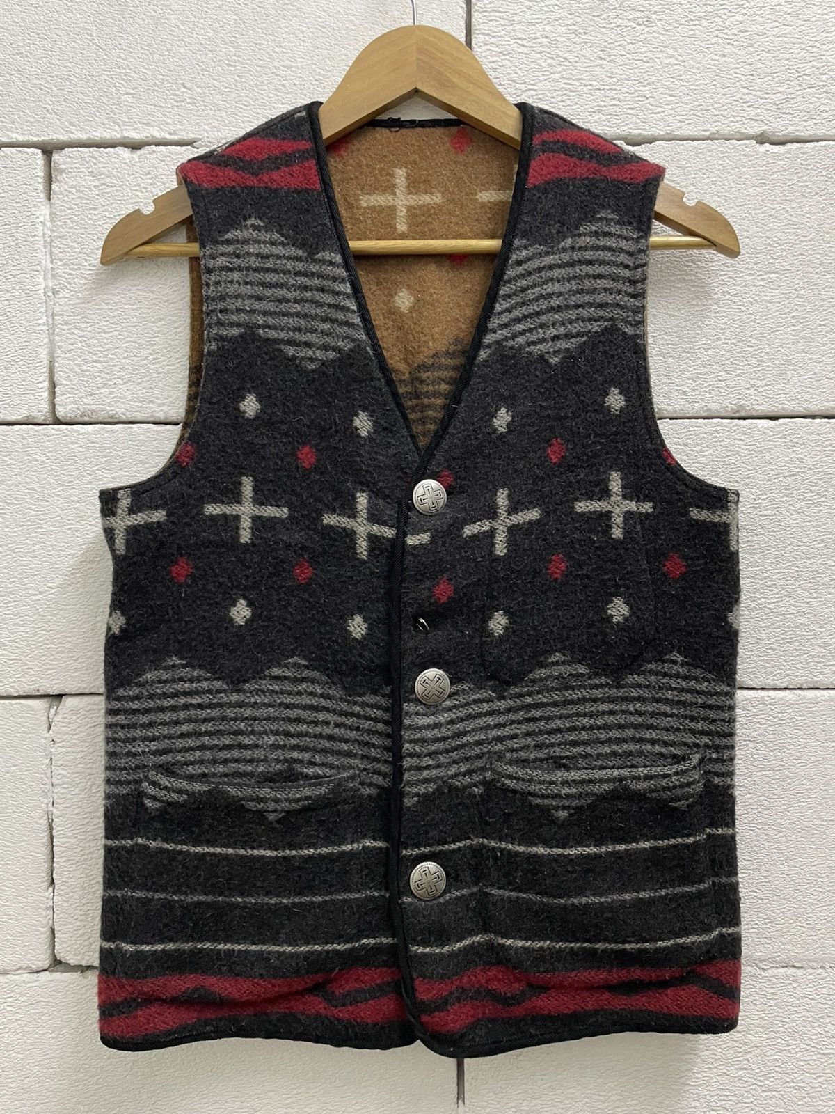 Beams Plus Beams+ x Saltwater Cowboy Reversible Wool Vest Size US M / EU 48-50 / 2 - 2 Thumbnail