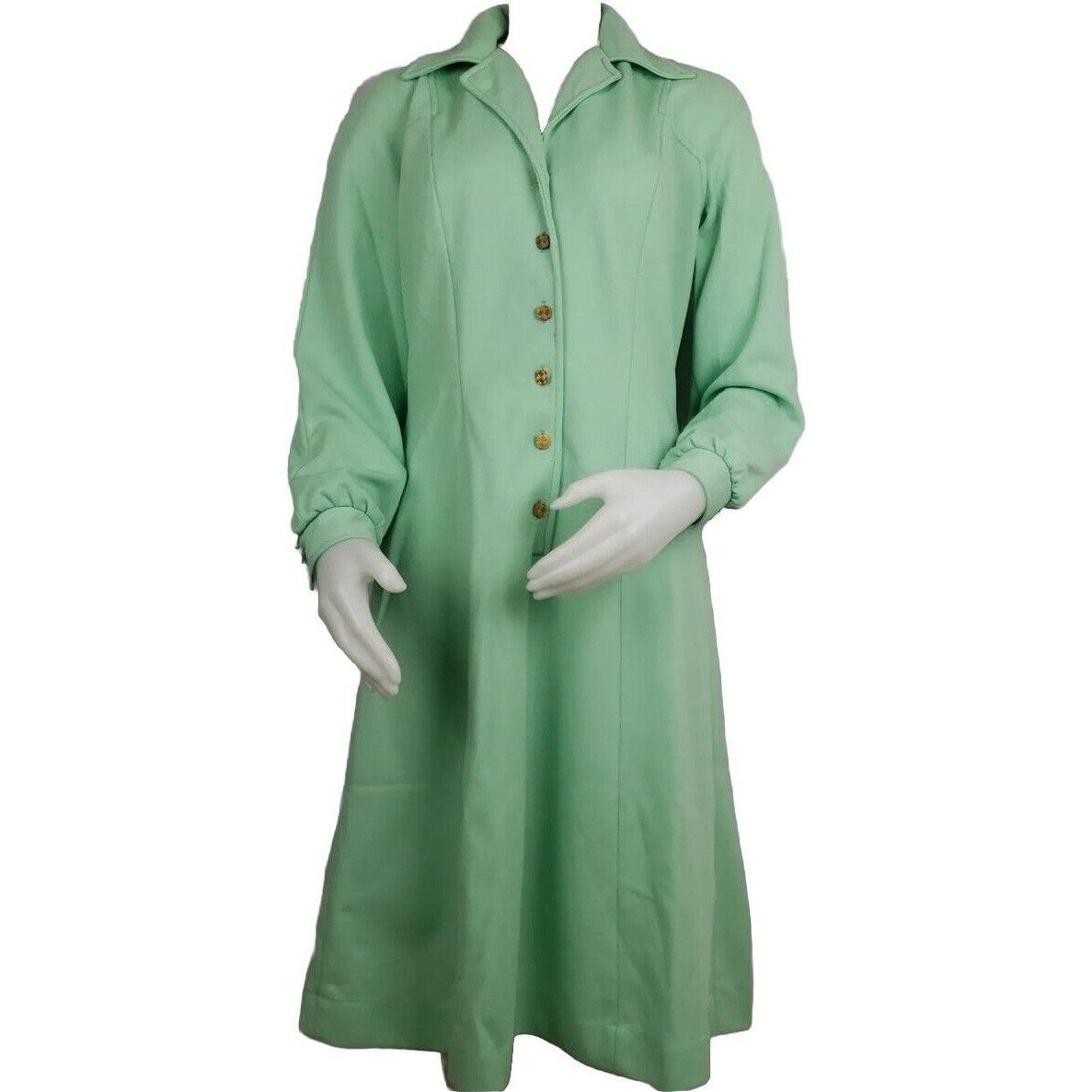 Vintage Vtg Mod Dress Womens S/M Mint Green Vintage Polyester Knit R Size M / US 6-8 / IT 42-44 - 1 Thumbnail