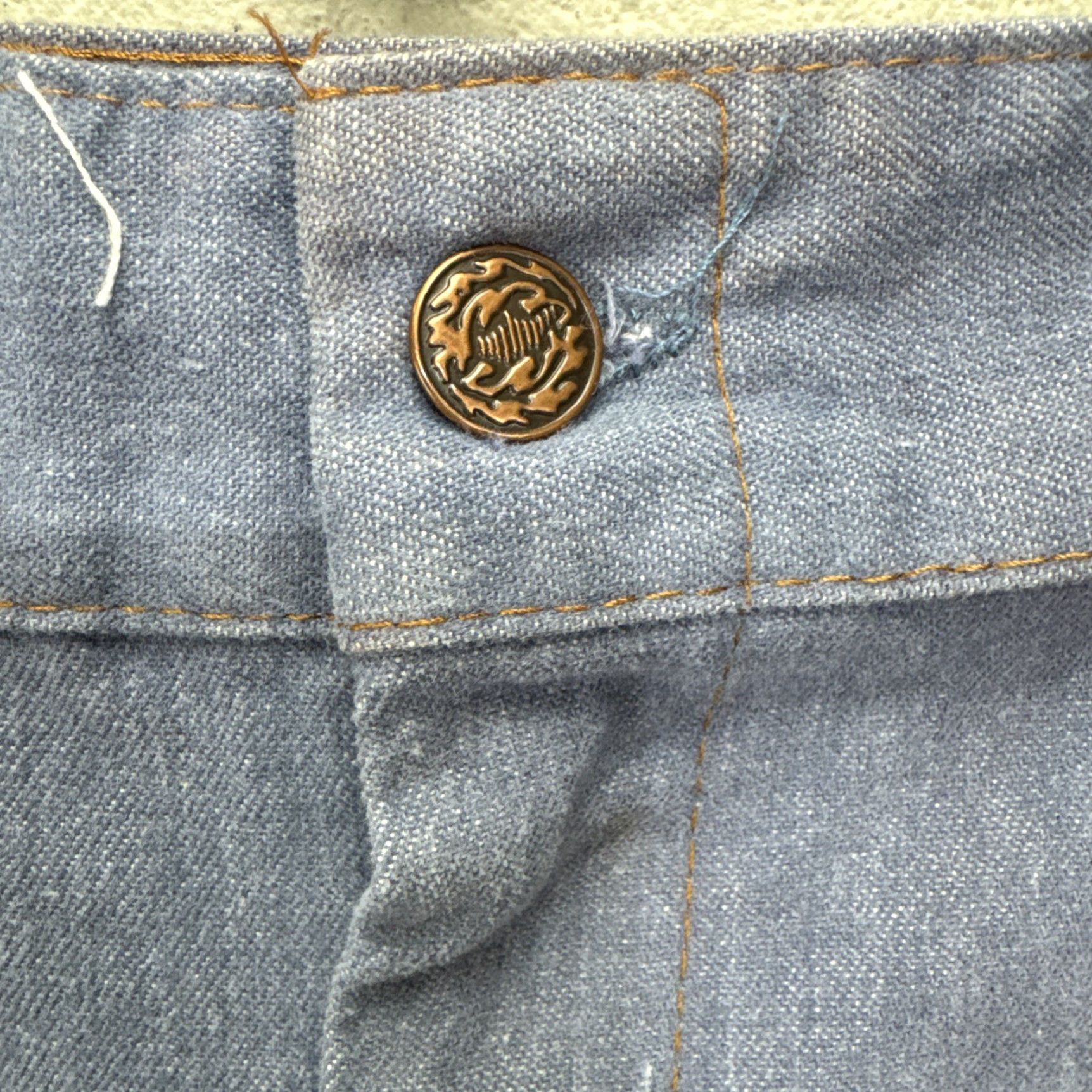 Denime VINTAGE Oak Leaf Scoville 70s Bootcut Jeans 38x34 Blue Mid Rise Mens Size US 38 / EU 54 - 4 Thumbnail