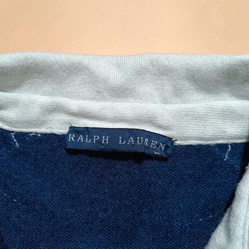 Ralph Lauren Ralph Lauren Blue Cashmere Blend Polo Shirt M Big Logo Size US M / EU 48-50 / 2 - 8 Thumbnail
