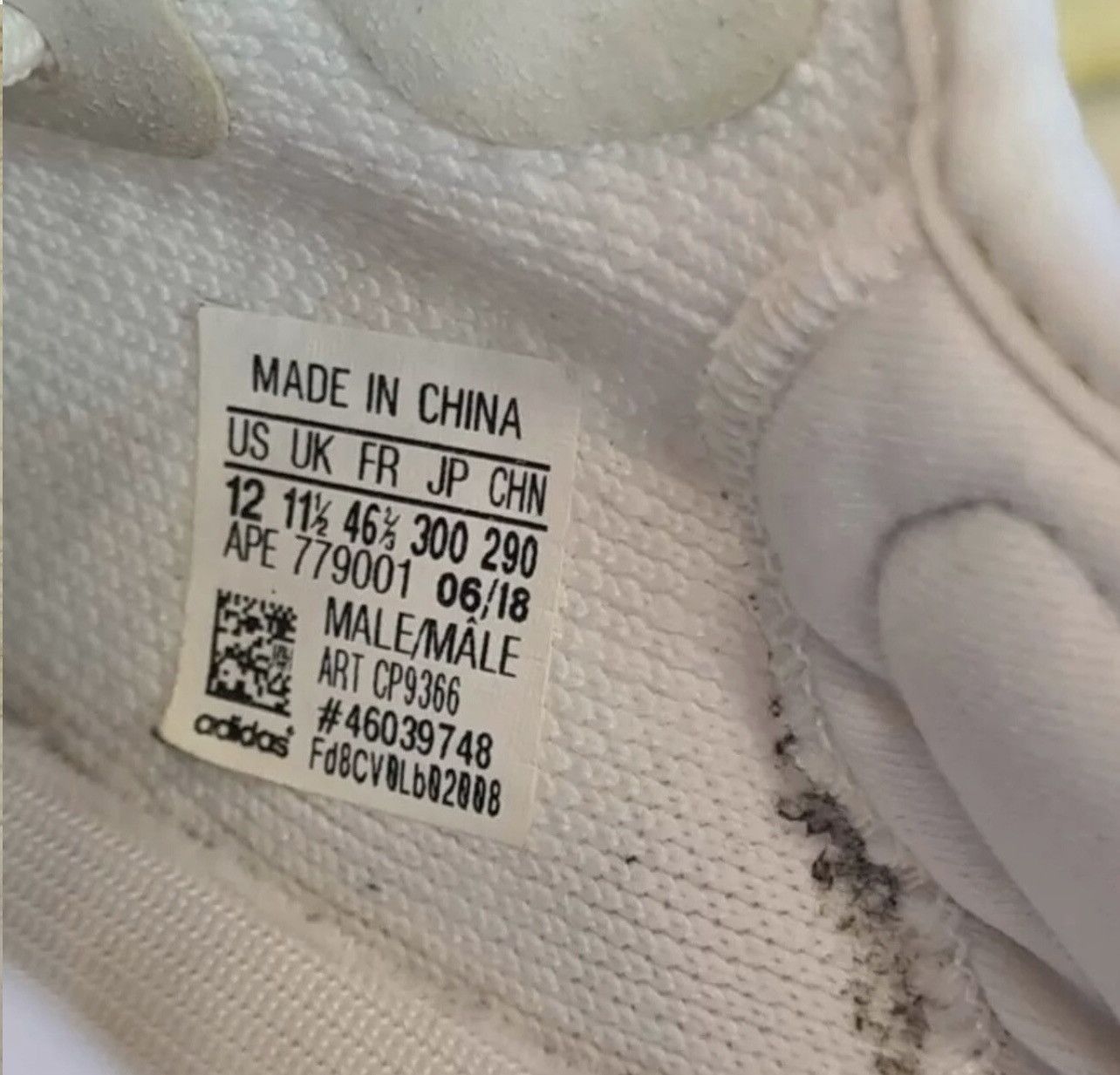 Adidas Adidas Yeezy Boost 350 V2 “White” (CP9366) – Size US 12 Size US 12 / EU 45 - 15 Thumbnail