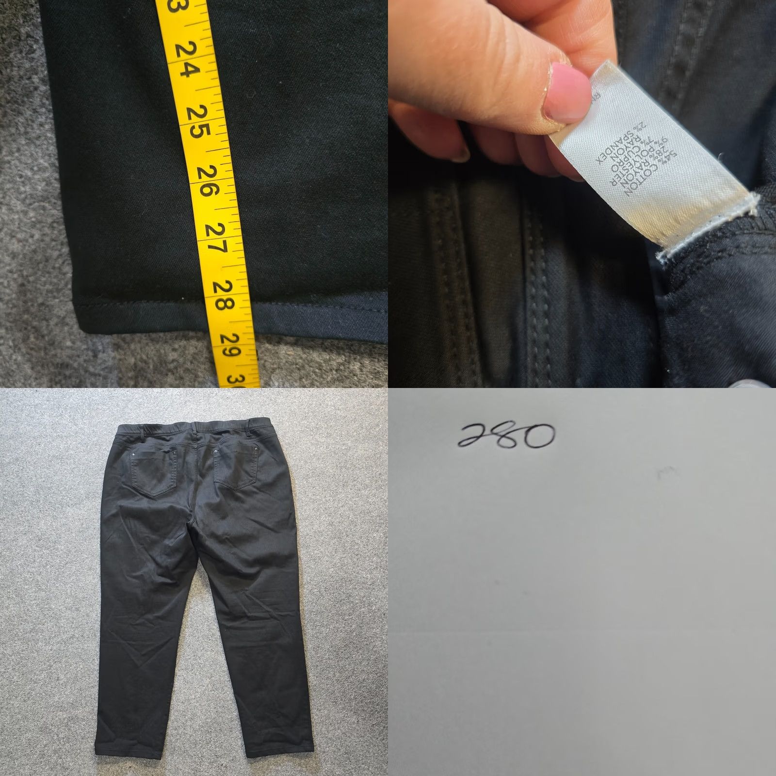 J. Jill J Jill Jeans Women Size 20 Black Denim Slim Ankle Mid Rise 5-Pocket Stretch Plus Womens Size 42" / US 20 - 8 Thumbnail