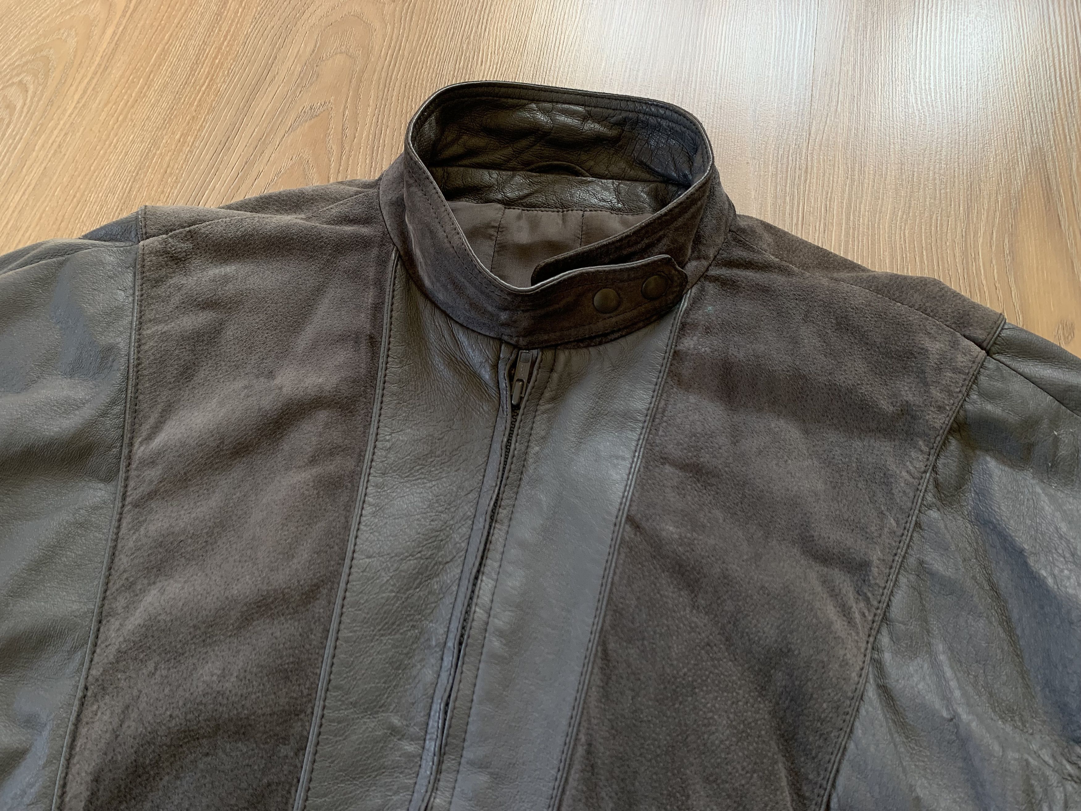 Genuine Leather × Vintage Mens Vintage Soft Leather Suede Combined Jacket Size US XL / EU 56 / 4 - 5 Thumbnail
