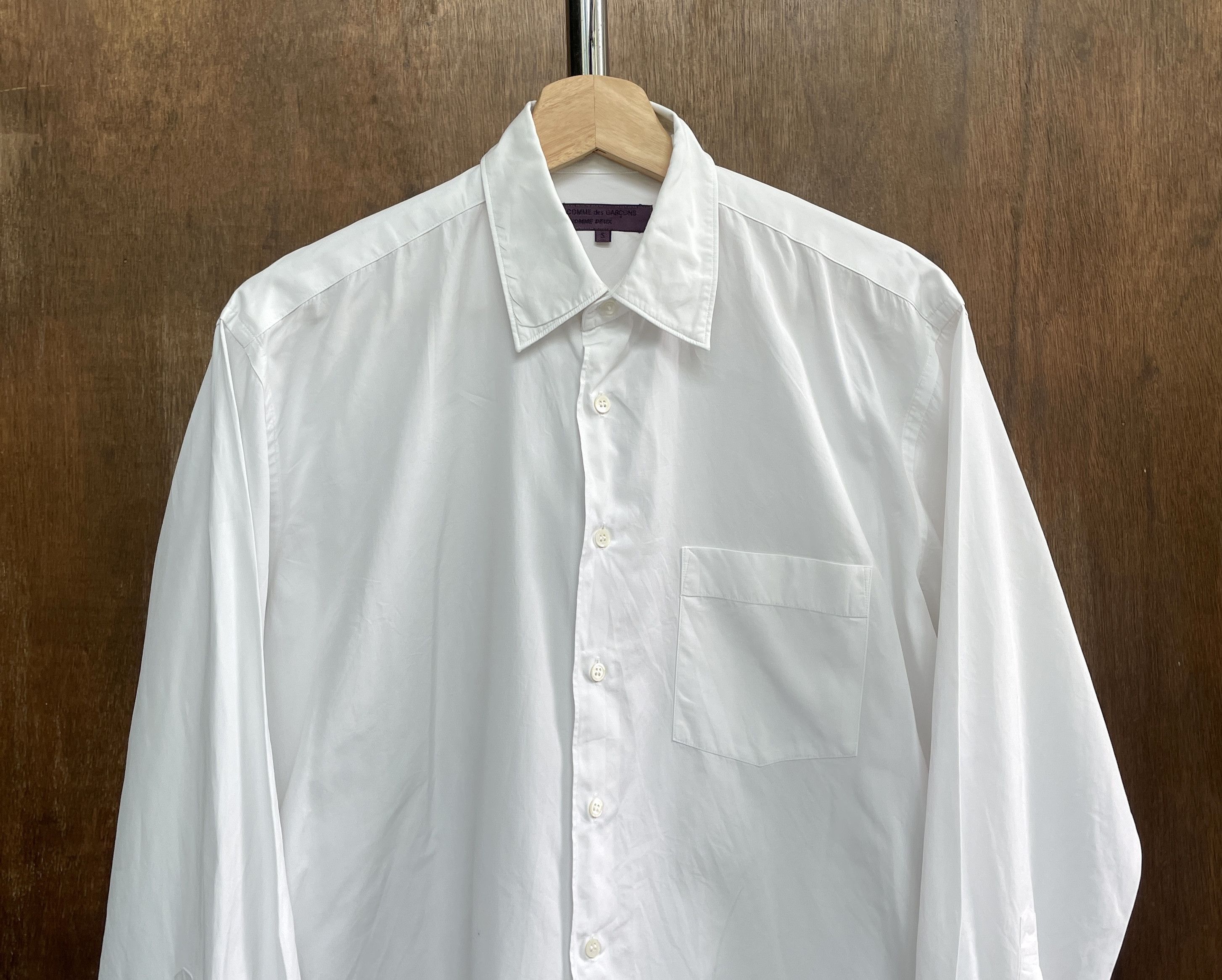 Comme des Garcons Homme Deux COMME des GARCONS HOMME DEUX 90's Classic White Shirt Size US S / EU 44-46 / 1 - 2 Thumbnail