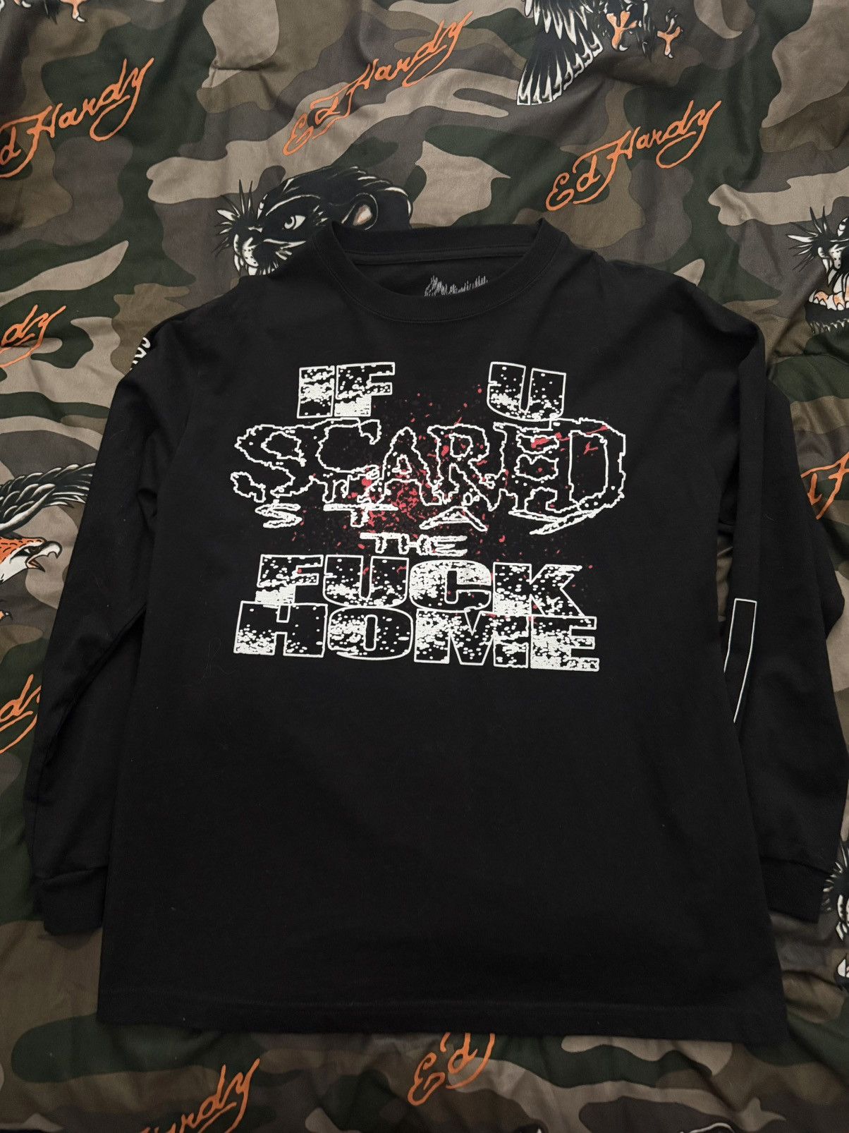 Ken Carson Ken carson if you scared stay tf home your long sleeve Size US M / EU 48-50 / 2 - 1 Thumbnail