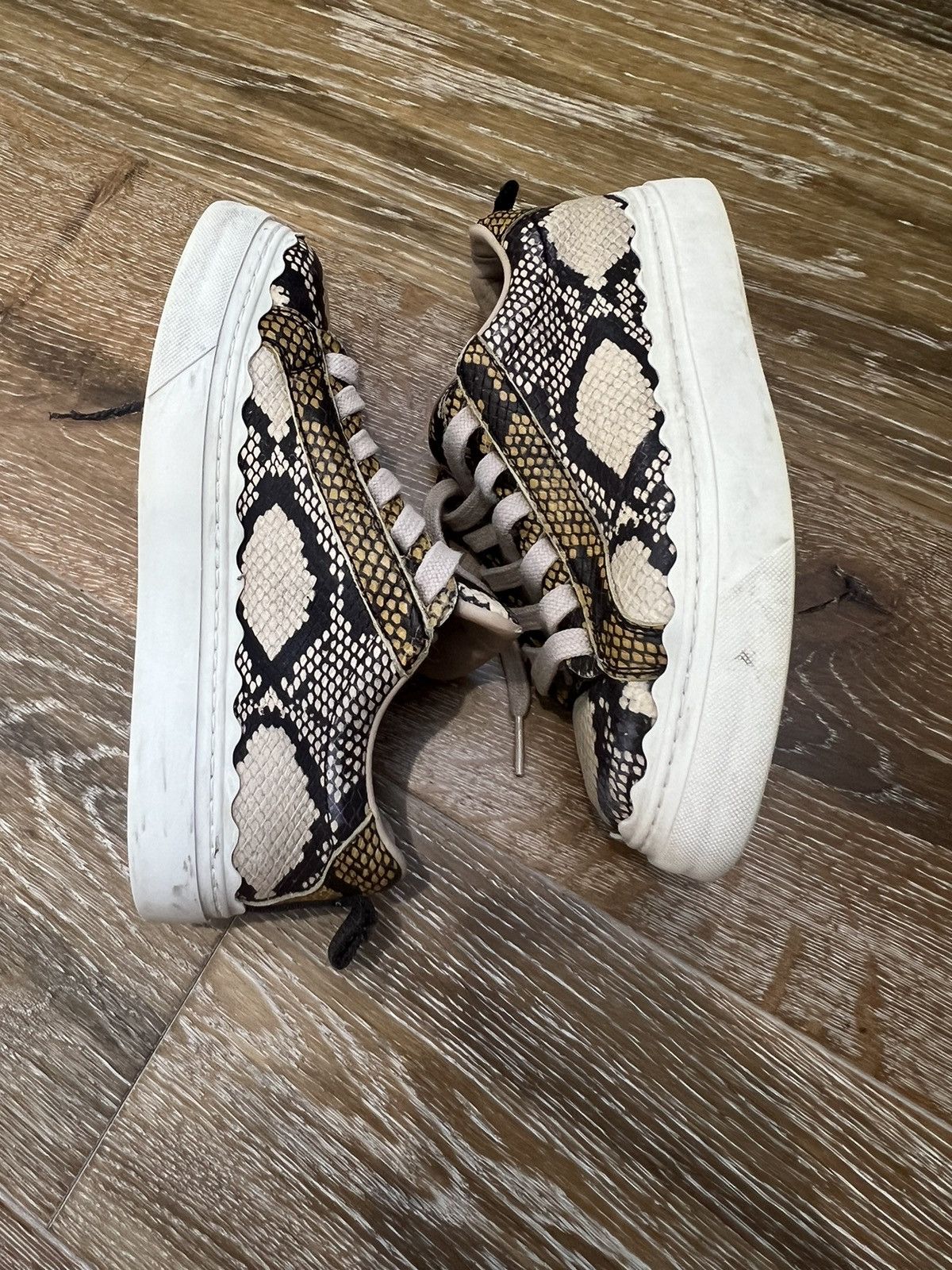 Chloe Chloe leather snakeprint shoes Size US 5 / IT 35 - 4 Thumbnail