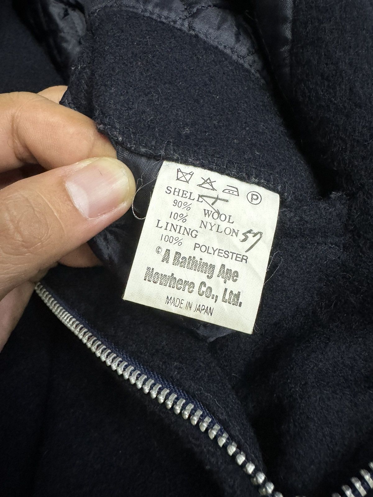 Bape 1990s BAPE MELTON JACKET Size US L / EU 52-54 / 3 - 10 Thumbnail