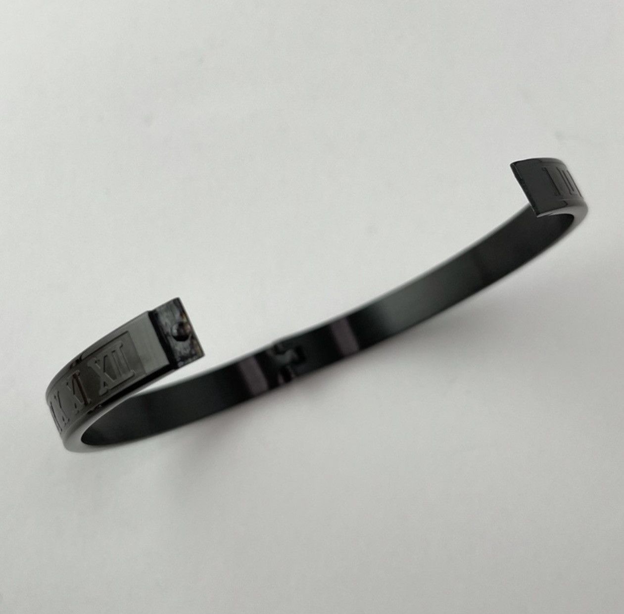 Jewelry Men's Roman Numeral Black Tone Bracelet Size ONE SIZE - 5 Thumbnail