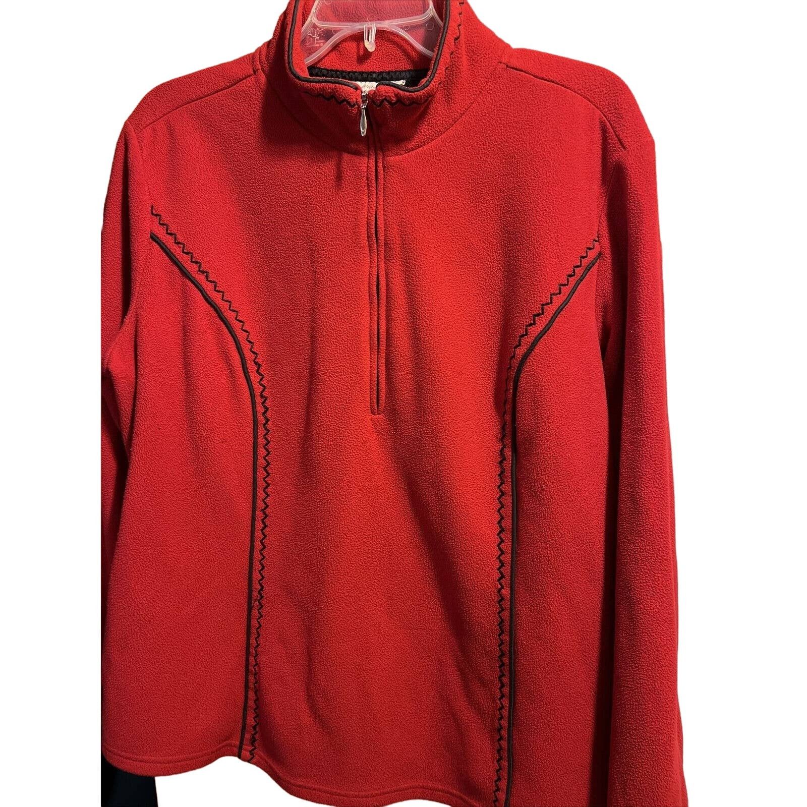 Coldwater Creek Coldwater Creek Womens 1X Red LS Zip Polyester Fleece Jacket Size XXL / US 16-18 / IT 52-54 - 1 Thumbnail