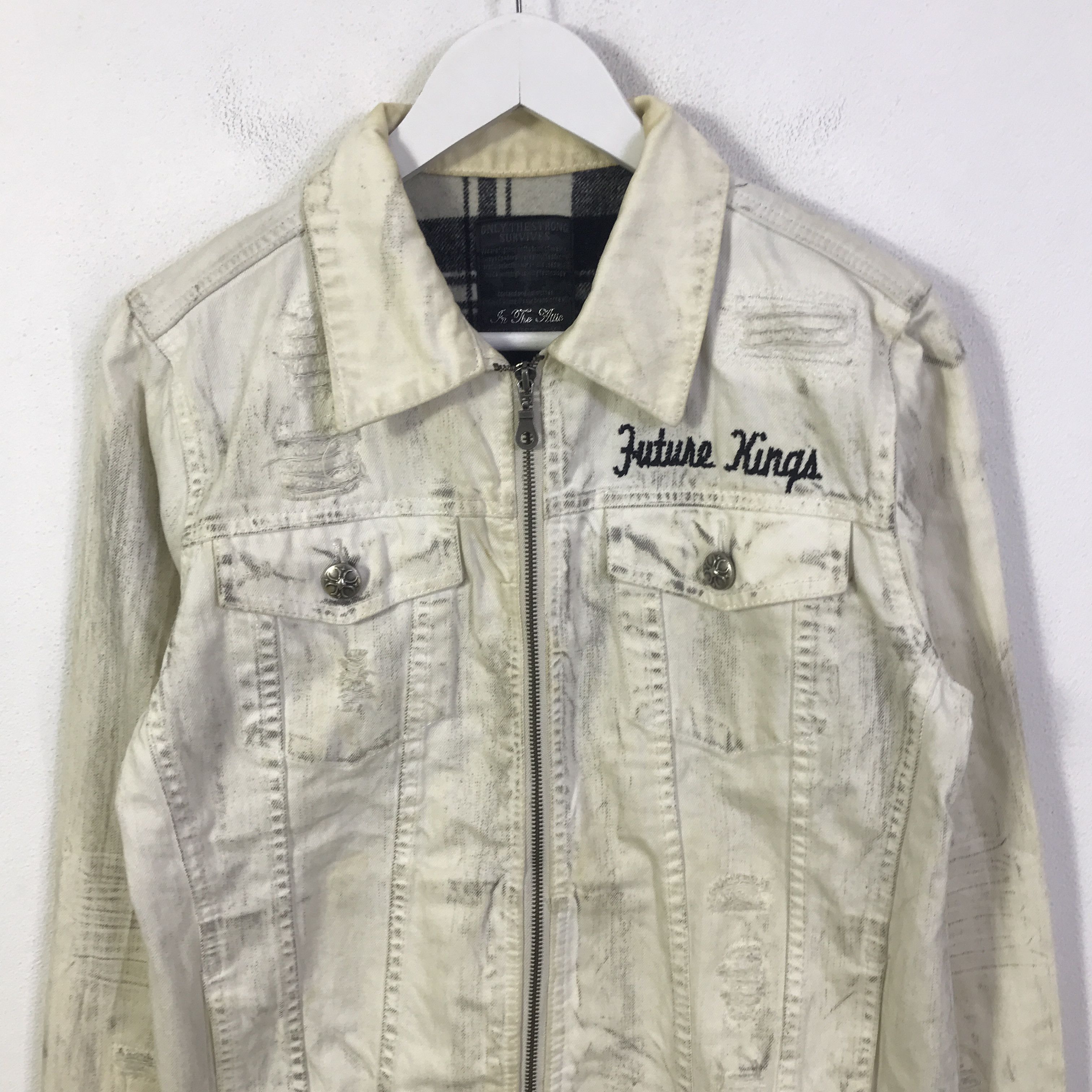In The Attic y2k In the Attic punk future kings denim jacket K124B7 Size US M / EU 48-50 / 2 - 4 Thumbnail