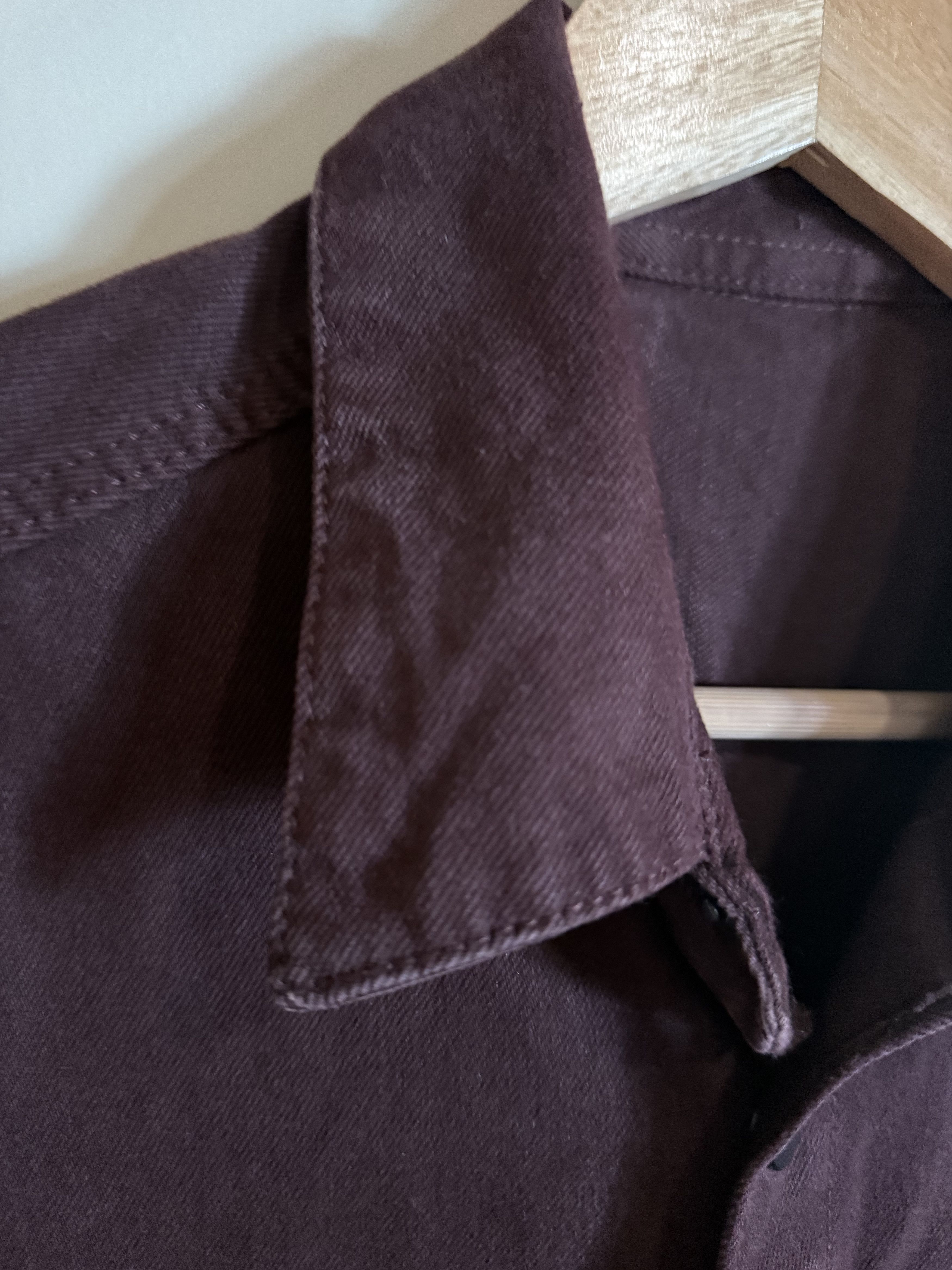 Mango Mango Heavy Twill Snap Shirt Jacket, Burgundy, Men's Large Size US L / EU 52-54 / 3 - 2 Thumbnail