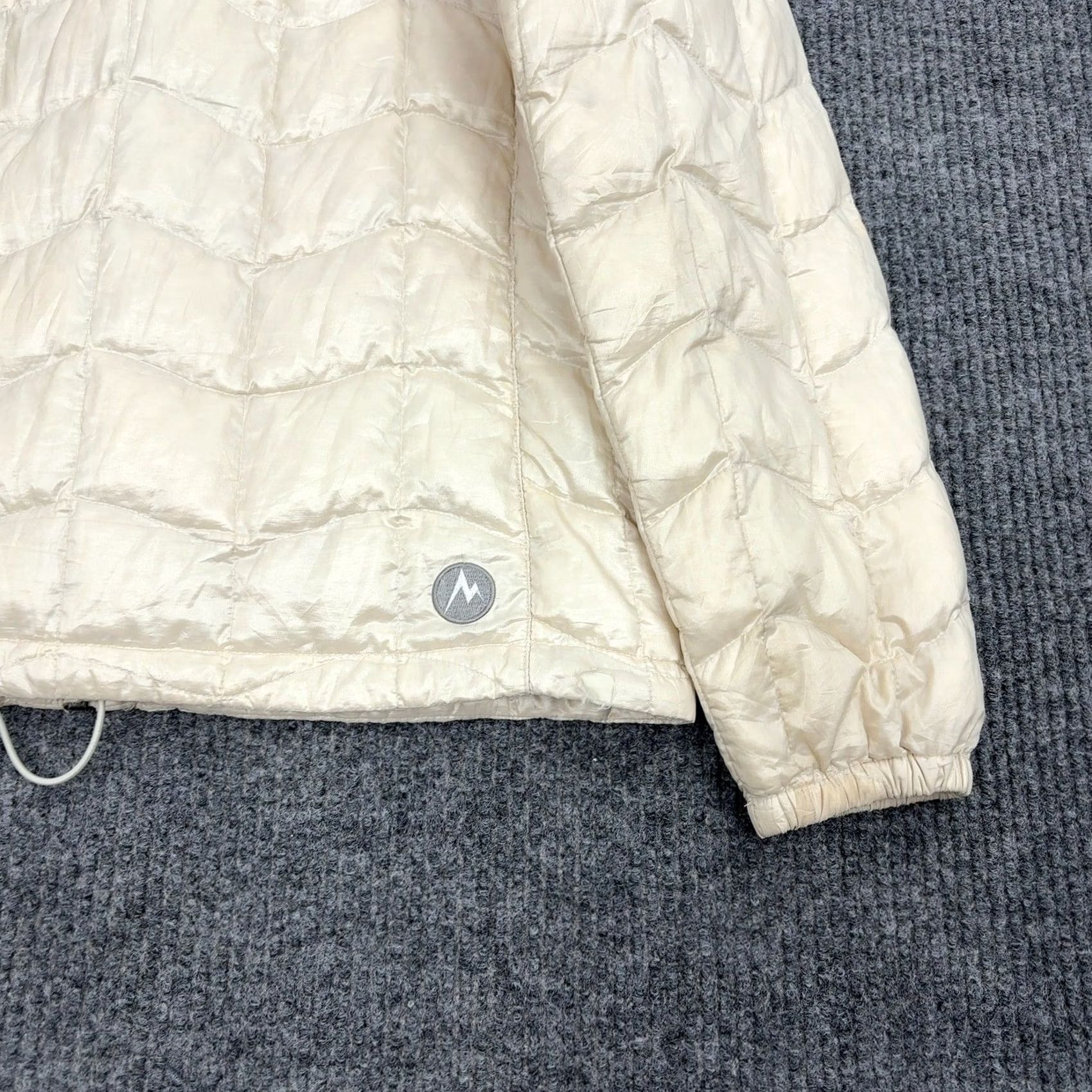 Marmot Marmot Puffer Jacket Womens M Cream 800 Fill Down Quilted Full Zip Gorpcore Size M / US 6-8 / IT 42-44 - 7 Thumbnail