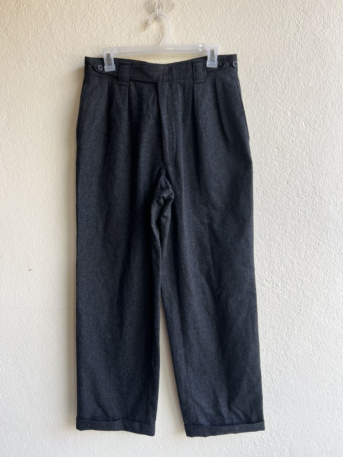 Japanese Brand Vintage 80s Jun Men Japan Black Wool Gurkha Trouser Pant Size US 30 / EU 46 - 24 Thumbnail
