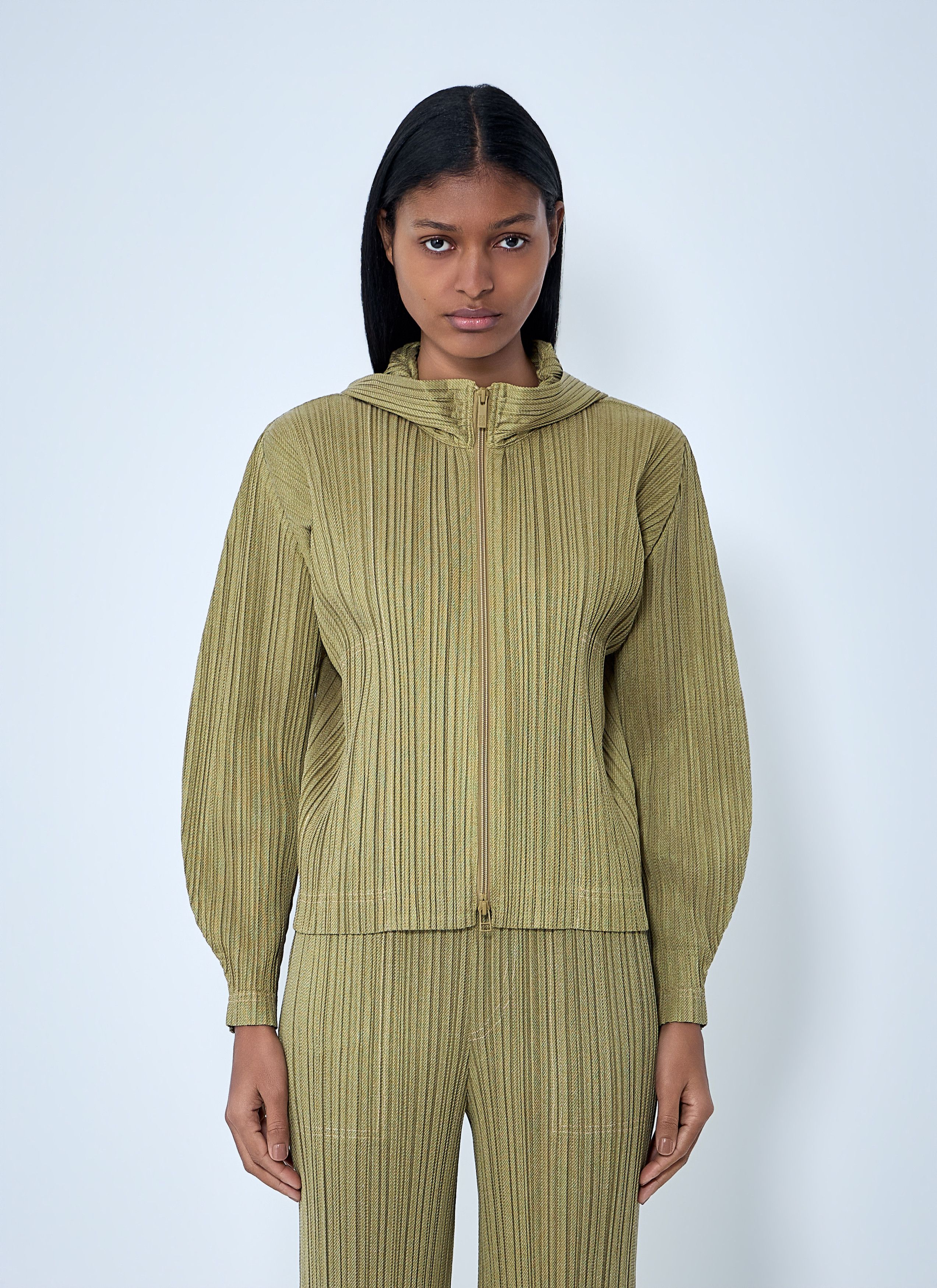 Pleats Please Issey Miyake Ribbed Knit Hooded Sweatshirt Size L / US 10 / IT 46 - 1 Thumbnail