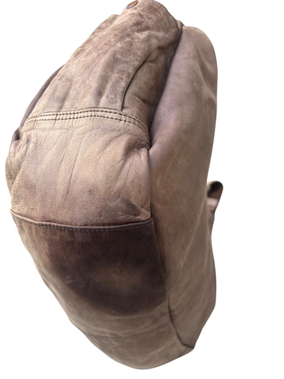 Leather Vintage Sazaby Japan RiRi Zip Patina Leather Banana Bag Size ONE SIZE - 12 Thumbnail