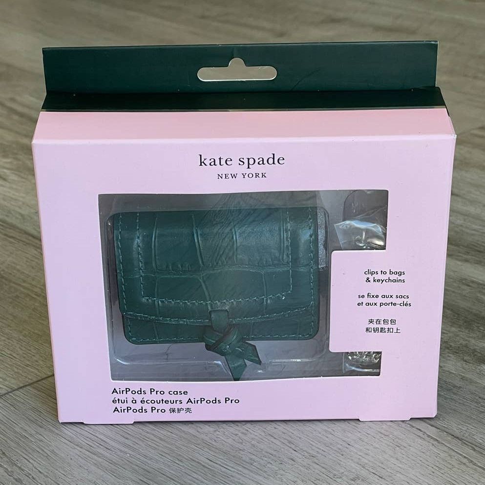 Kate Spade Kate Spade knott croc embossed leather airpods pro case Size ONE SIZE - 1 Thumbnail
