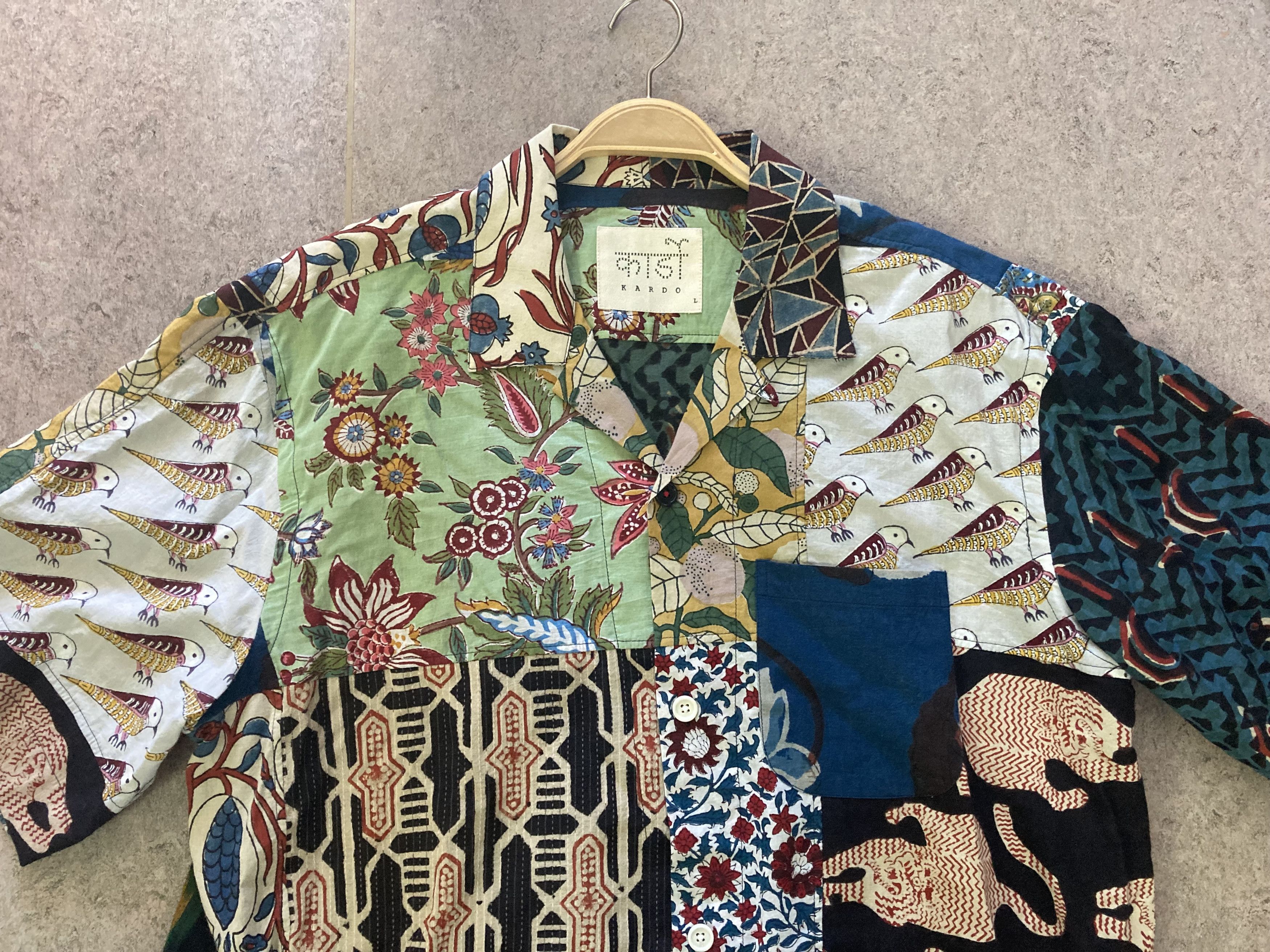 Kardo Kardo Patchwork Shirt with Multicolored Pattern L XL Size US L / EU 52-54 / 3 - 1 Thumbnail