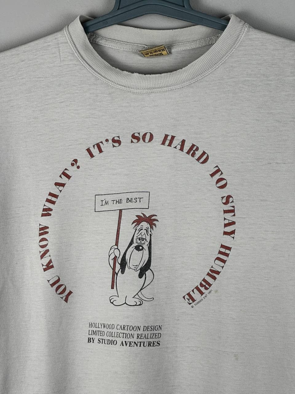 Vintage 90s Studio Aventures Cartoon Movie Droopy Dog T-Shirt Size US L / EU 52-54 / 3 - 4 Thumbnail