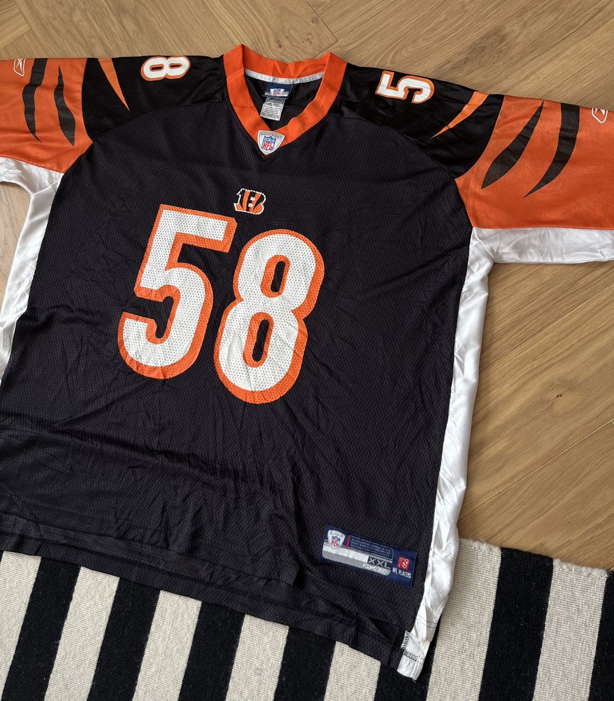 Reebok Vintage Rey Maualuga Cincinnati Bengals #58 Reebok Jersey Size US XXL / EU 58 / 5 - 5 Thumbnail