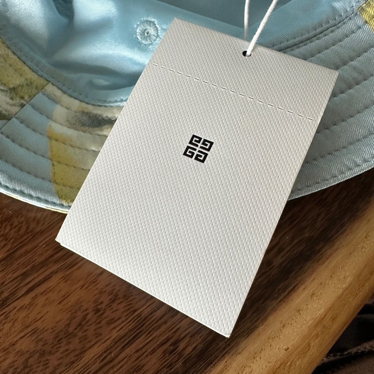 Givenchy Givenchy NWT Lemon Print Silk Bucket Hat, Sky Blue, Size 56 Size ONE SIZE - 9 Thumbnail