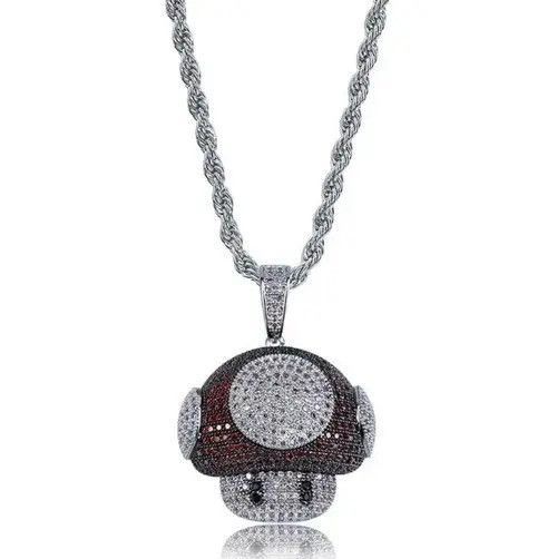 Jewelry Cute Cartoon Mushroom Head Pendant Necklace🔥🔥🔥 Size ONE SIZE - 2 Thumbnail