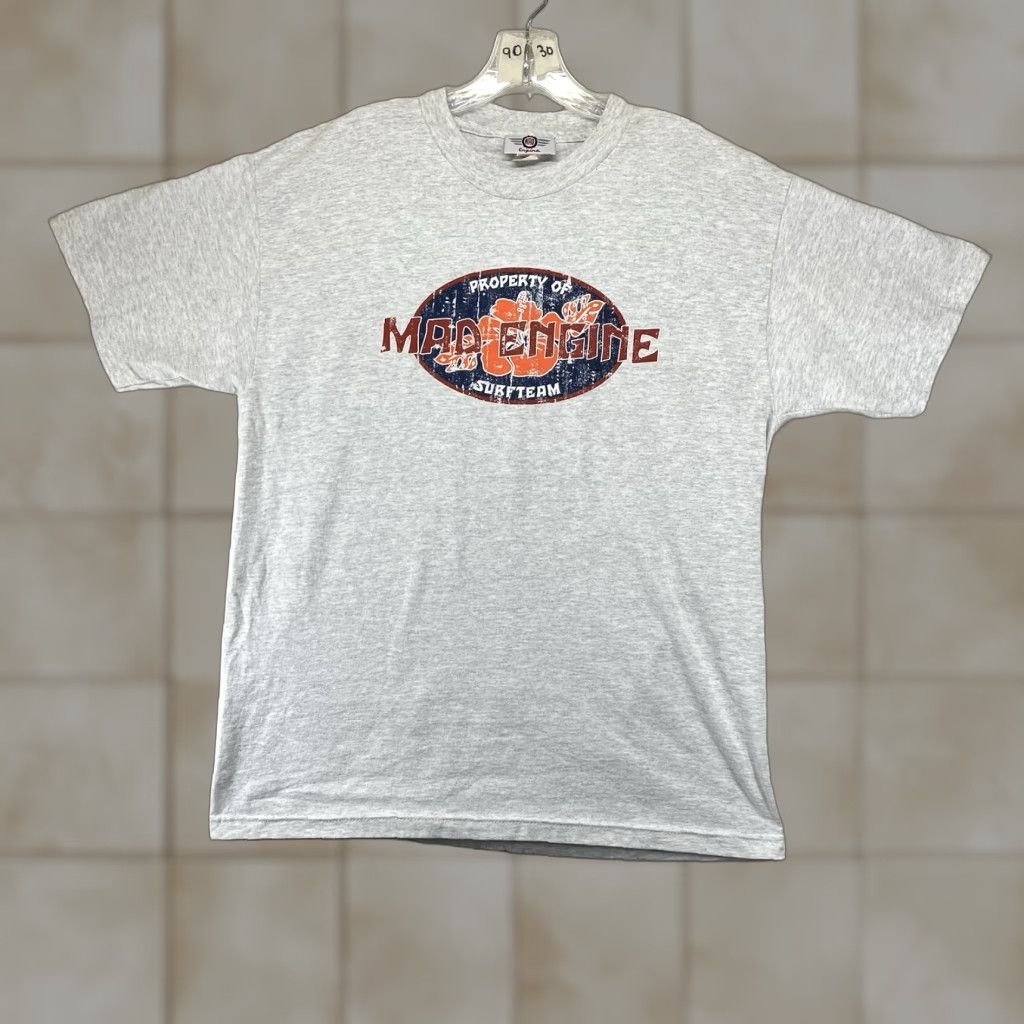 Mad Engine VINTAGE Mad Engine Surf Team T Shirt Adult Large Gray 80s 90s Beach Graphic Print USA Mens/Womens (Unisex) Size US L / EU 52-54 / 3 - 1 Thumbnail