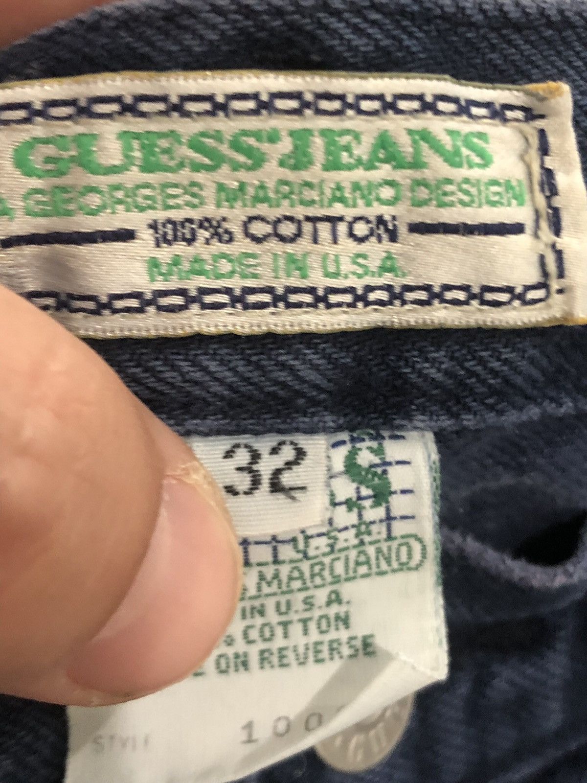 Guess × Vintage Vtg 90s Guess Jeans Dark Wash Size US 32 / EU 48 - 5 Thumbnail