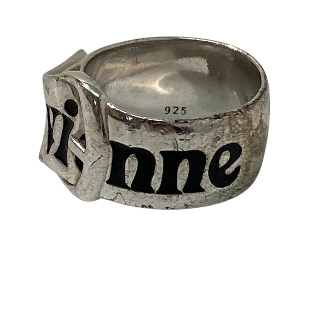 Vivienne Westwood BELT リング Belt Ring in PLATINUM-BLACK-Enamel | Vivienne Westwood®