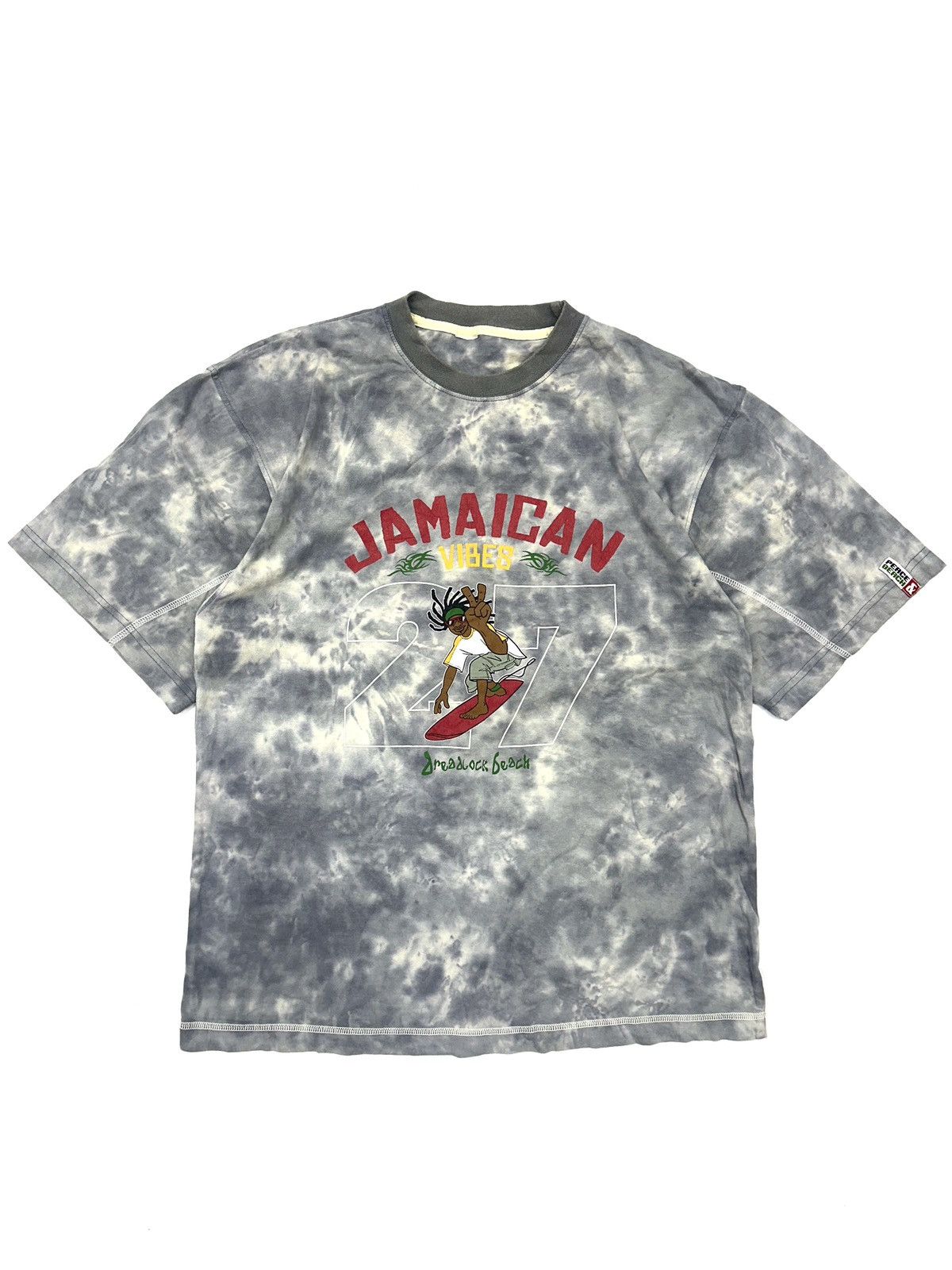 Bob Marley 90s Thrashed Bob Marley Rastaman tie-dye t-shirt Size US L / EU 52-54 / 3 - 4 Thumbnail