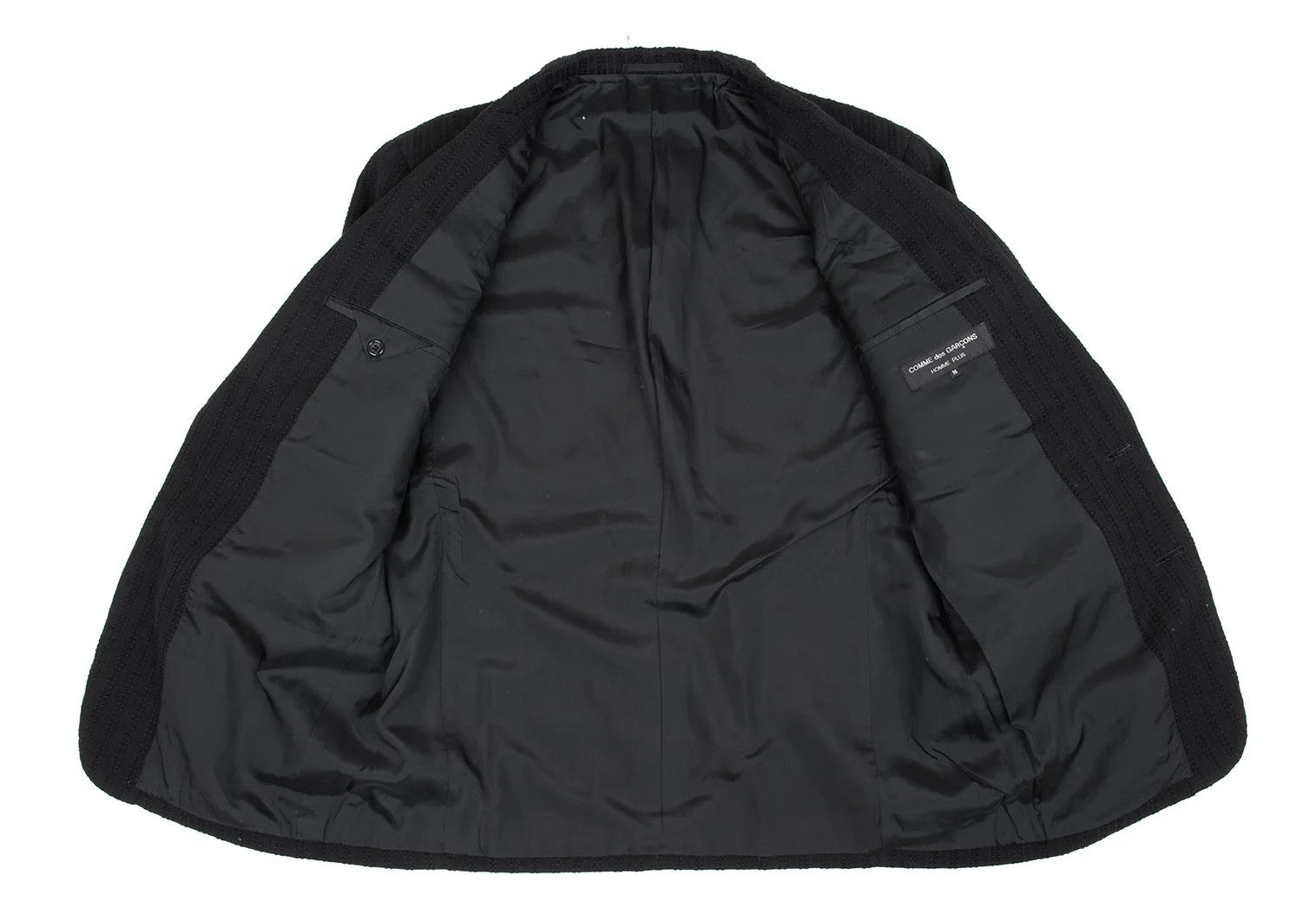 Comme des Garcons Homme Plus Wool Stripe Jacket in Black, Size M Size US M / EU 48-50 / 2 - 10 Thumbnail