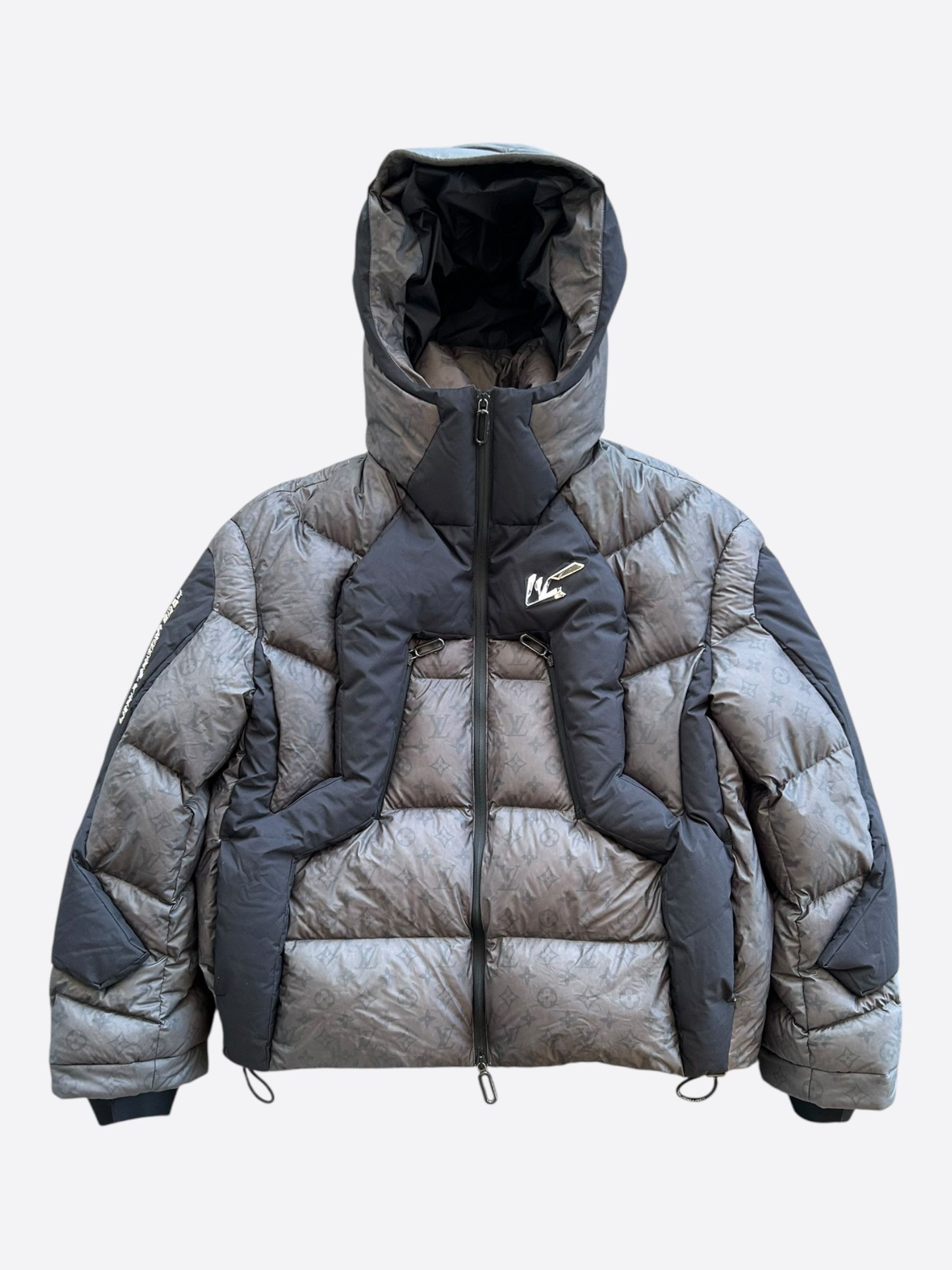 Louis Vuitton Black & Grey 2054 Monogram Heat Reflective Puffer Jacket Size US S / EU 44-46 / 1 - 1 Thumbnail