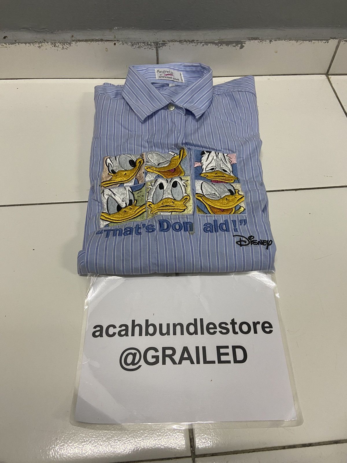 Vintage SEGRETA BY EMMANUEL SCHIVILI DONALD DUCK BUTTON UP SHIRT Size US XS / EU 42 / 0 - 15 Thumbnail